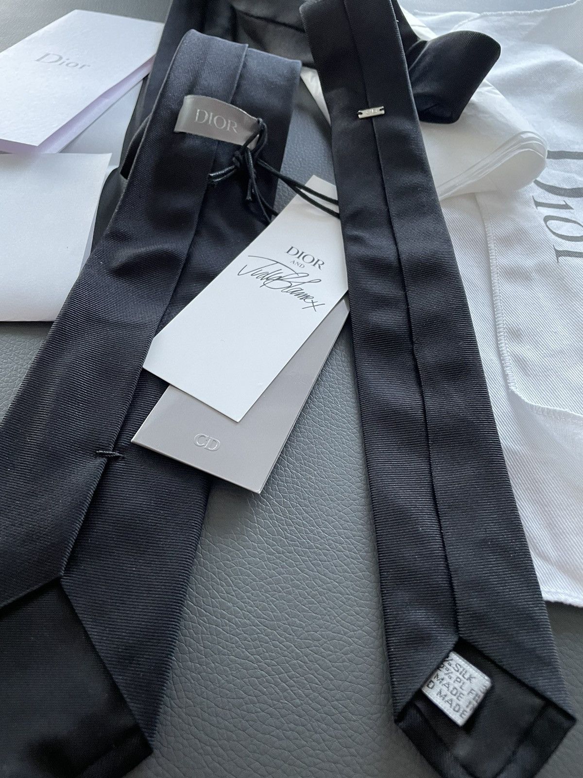 Dior Sold Runway LimitedEdition Dior x Judy Blame Silk Logo Tie Size ONE SIZE - 16 Thumbnail
