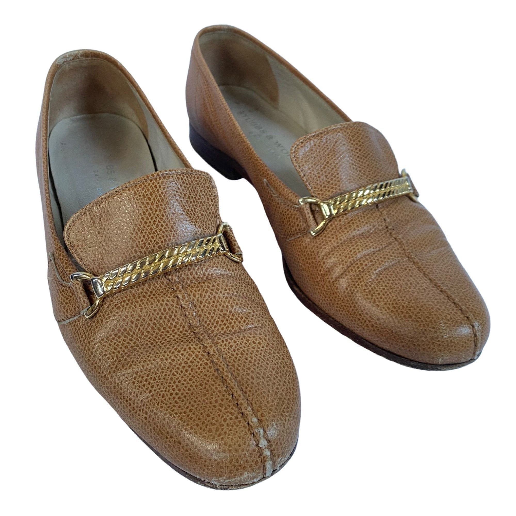 Stubbs & Wootton Women Loafers Size 6.5 Leather Snakeprint