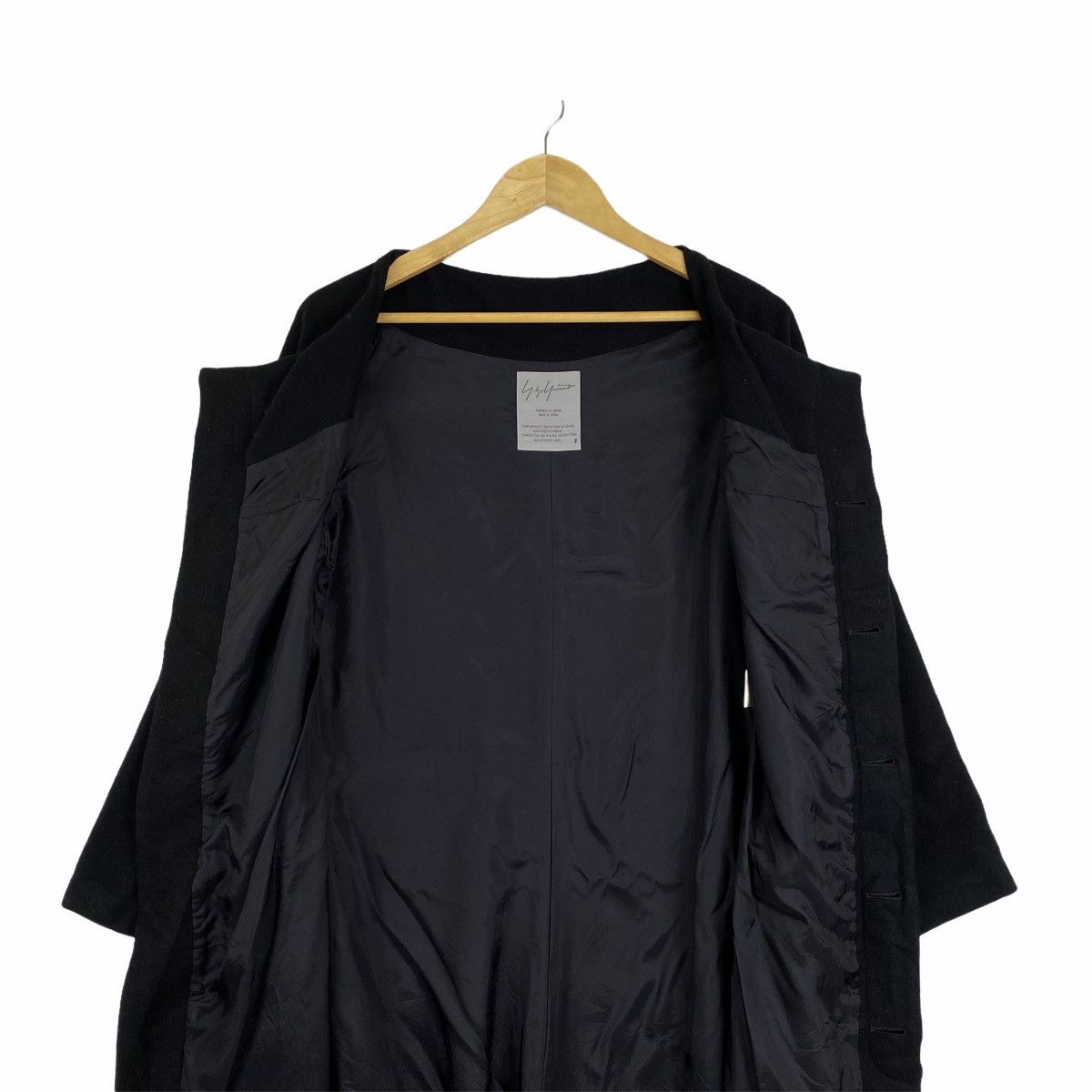 Yohji Yamamoto Signature YOHJI YAMAMOTO Japanese Wool Long Coat Jacket Size US S / EU 44-46 / 1 - 7 Thumbnail
