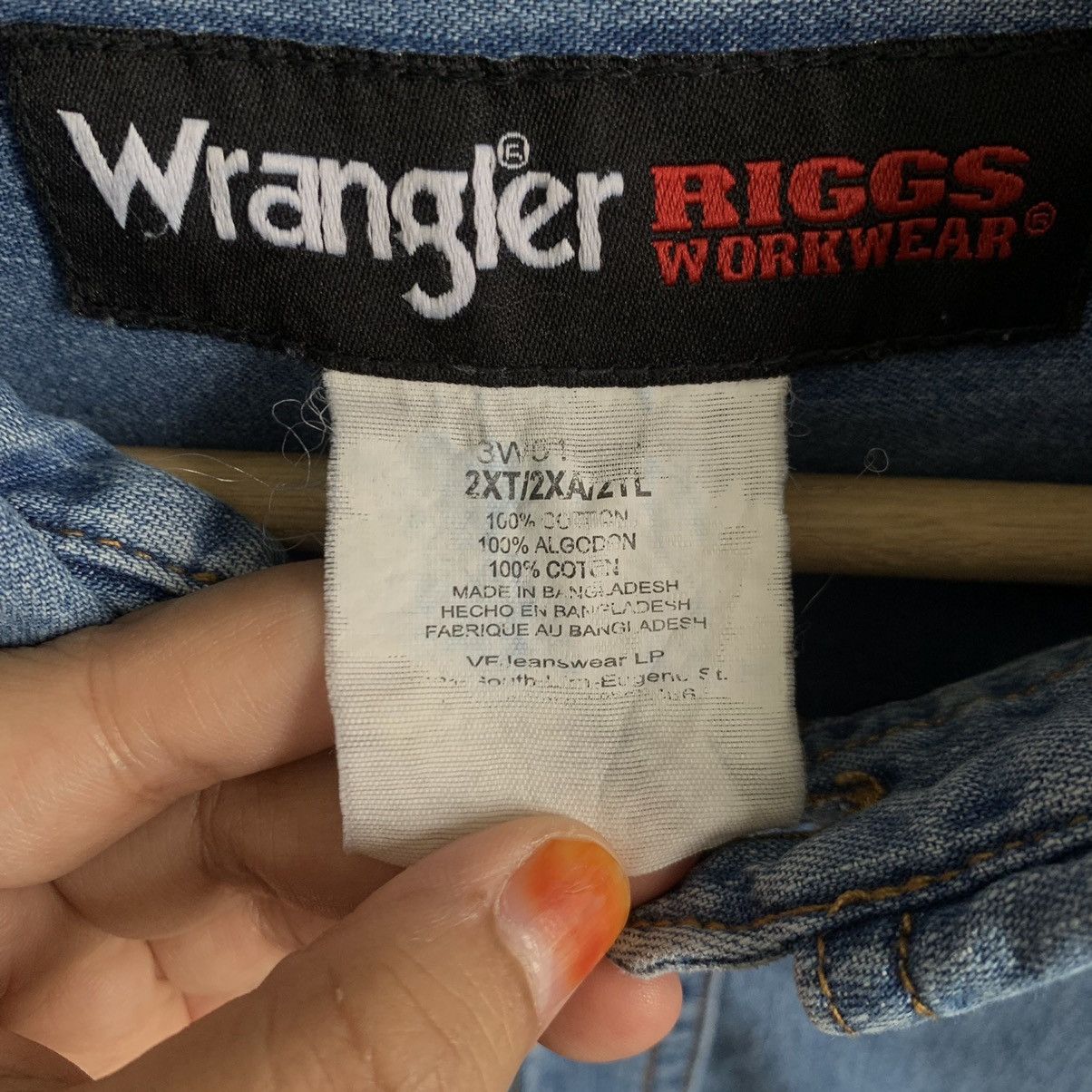 Vintage × Wrangler Vintage Wrangler Button Up Shirt Size US XXL / EU 58 / 5 - 5 Thumbnail