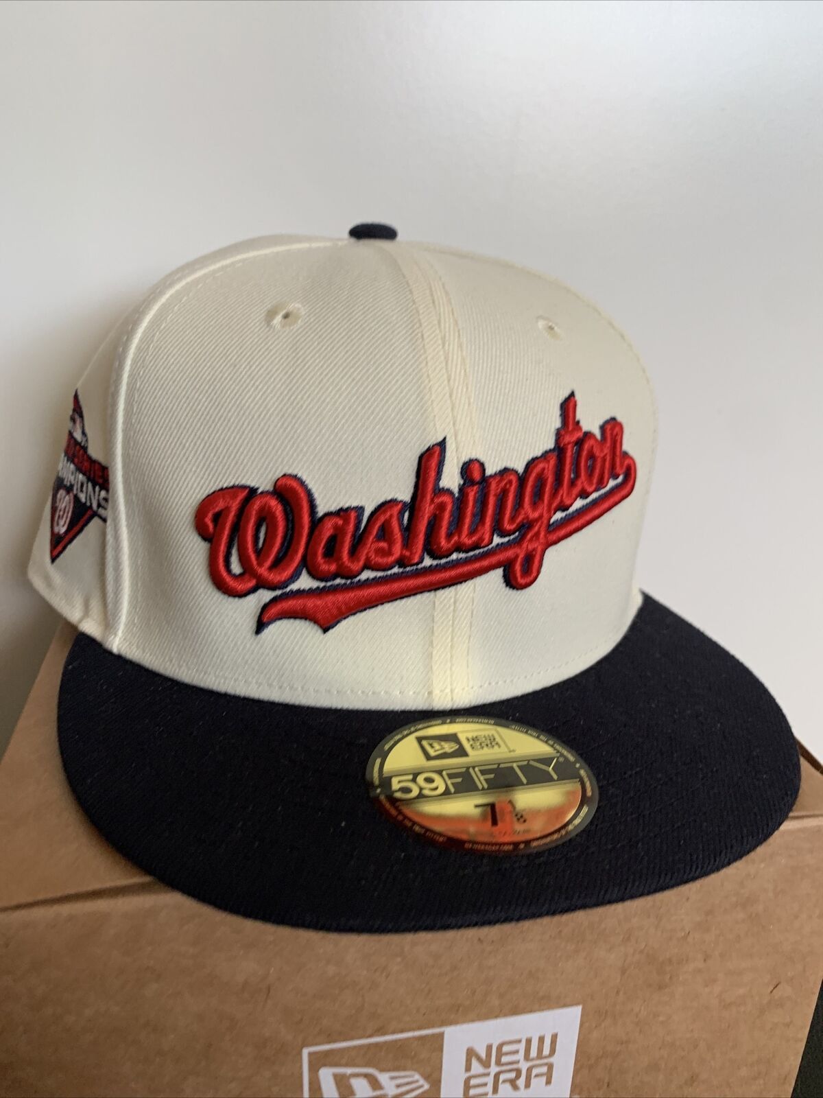 7 1/8 Washington Nationals Script Chrome Hat Dreams Indians
