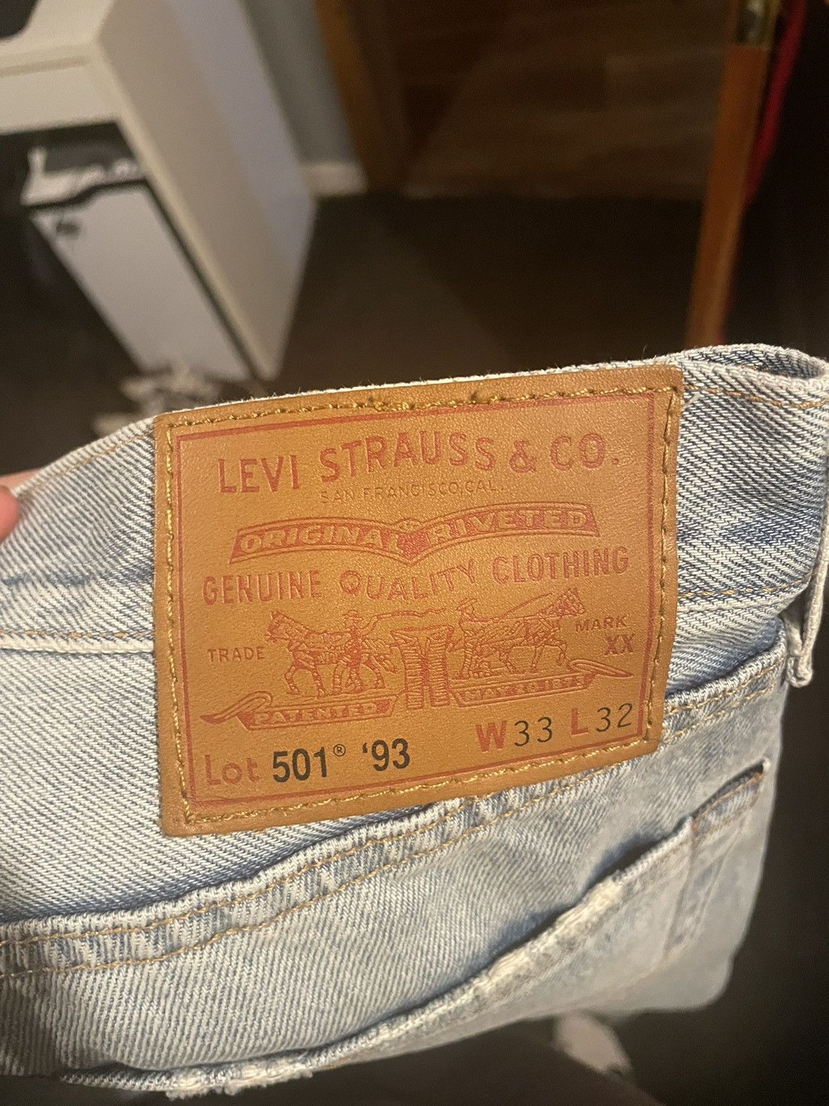Levi's Levi 501 - 33x32 worn 1x Size US 33 - 4 Thumbnail