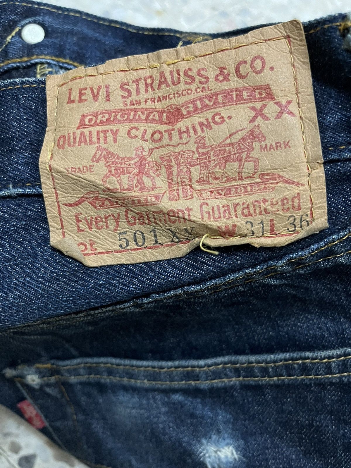 Levi's Vintage Levi’s 501XX selvedge 90s Size US 30 / EU 46 - 2 Thumbnail