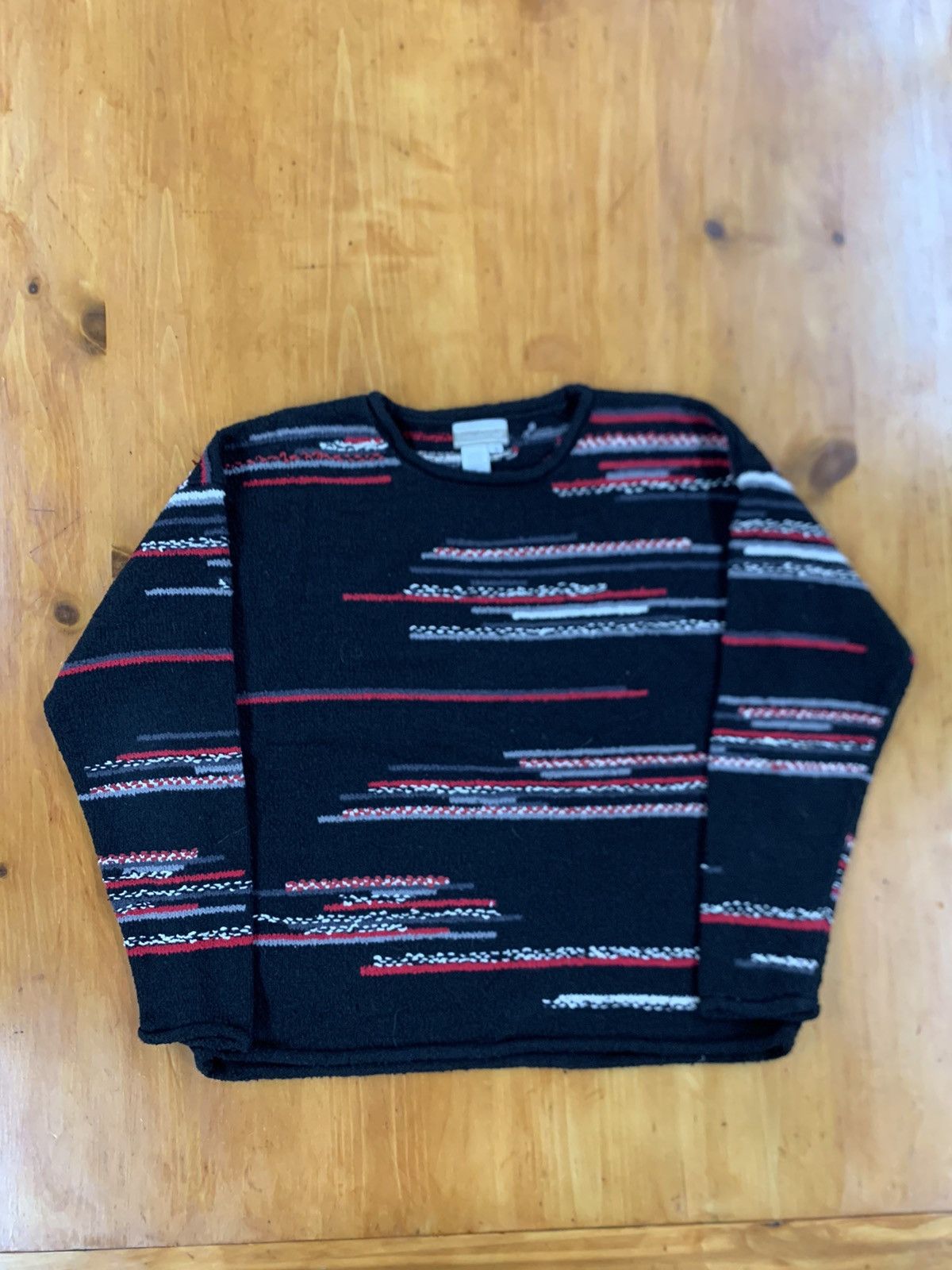 Vintage Vintage Red Striped Knit Sweater Size US M / EU 48-50 / 2 - 2 Thumbnail