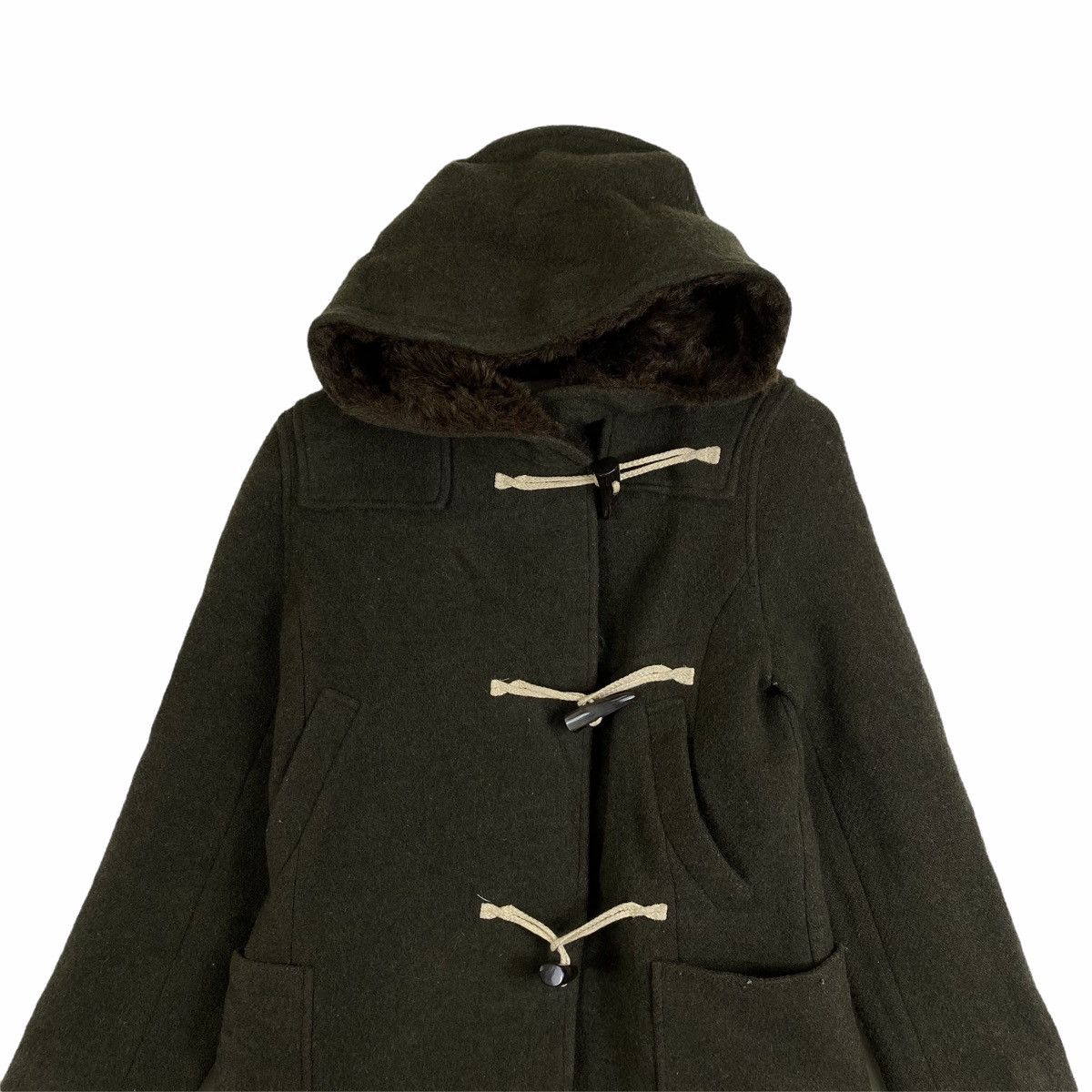 Vintage Vintage ISSEY MIYAKE I.S Sunao Kuwahara Wool Duffle Coat Size M / US 6-8 / IT 42-44 - 5 Thumbnail
