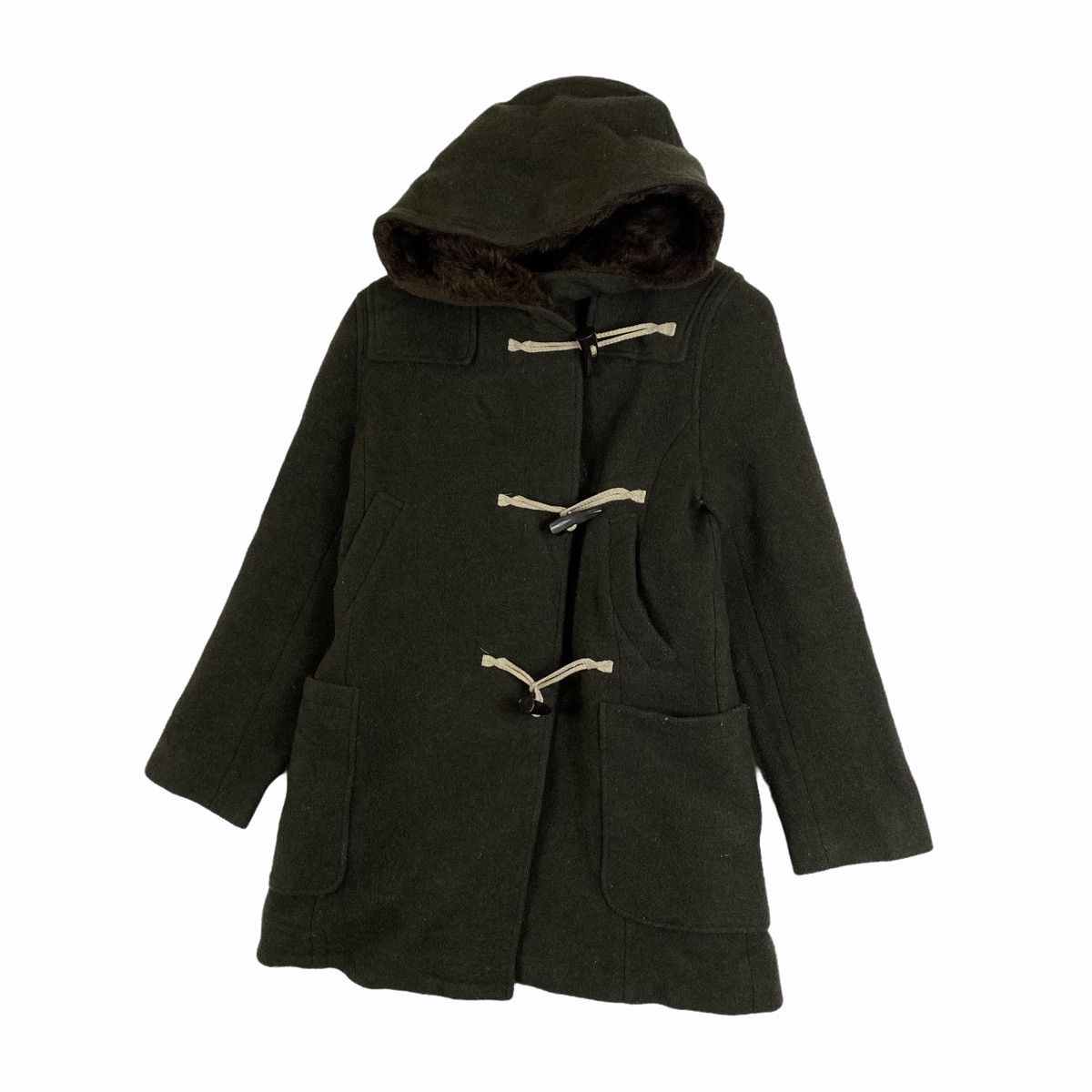 Vintage Vintage ISSEY MIYAKE I.S Sunao Kuwahara Wool Duffle Coat Size M / US 6-8 / IT 42-44 - 4 Thumbnail