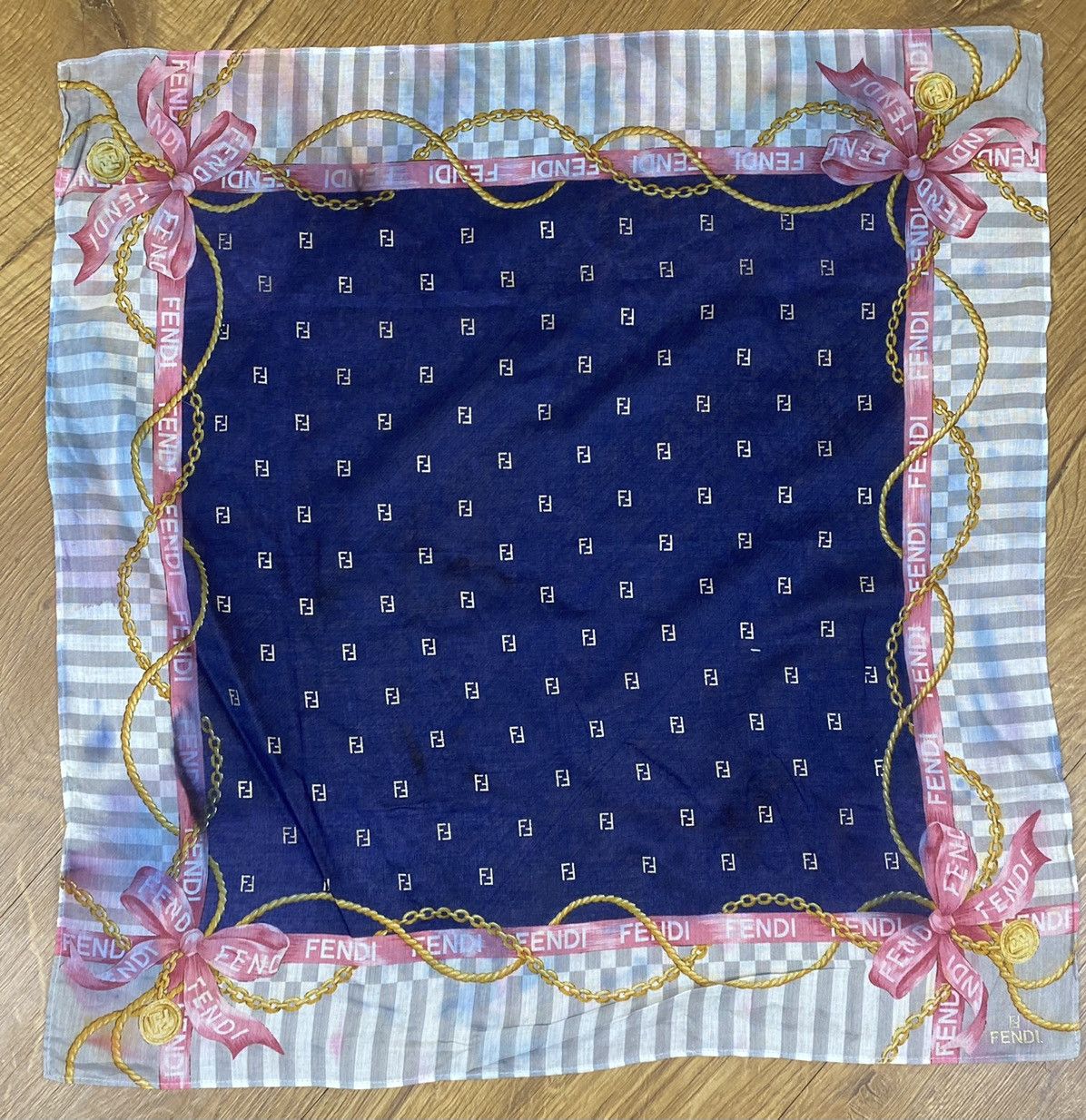Fendi Fendi Scarf Handkerchief Neckerchief Bandana Size ONE SIZE - 2 Thumbnail