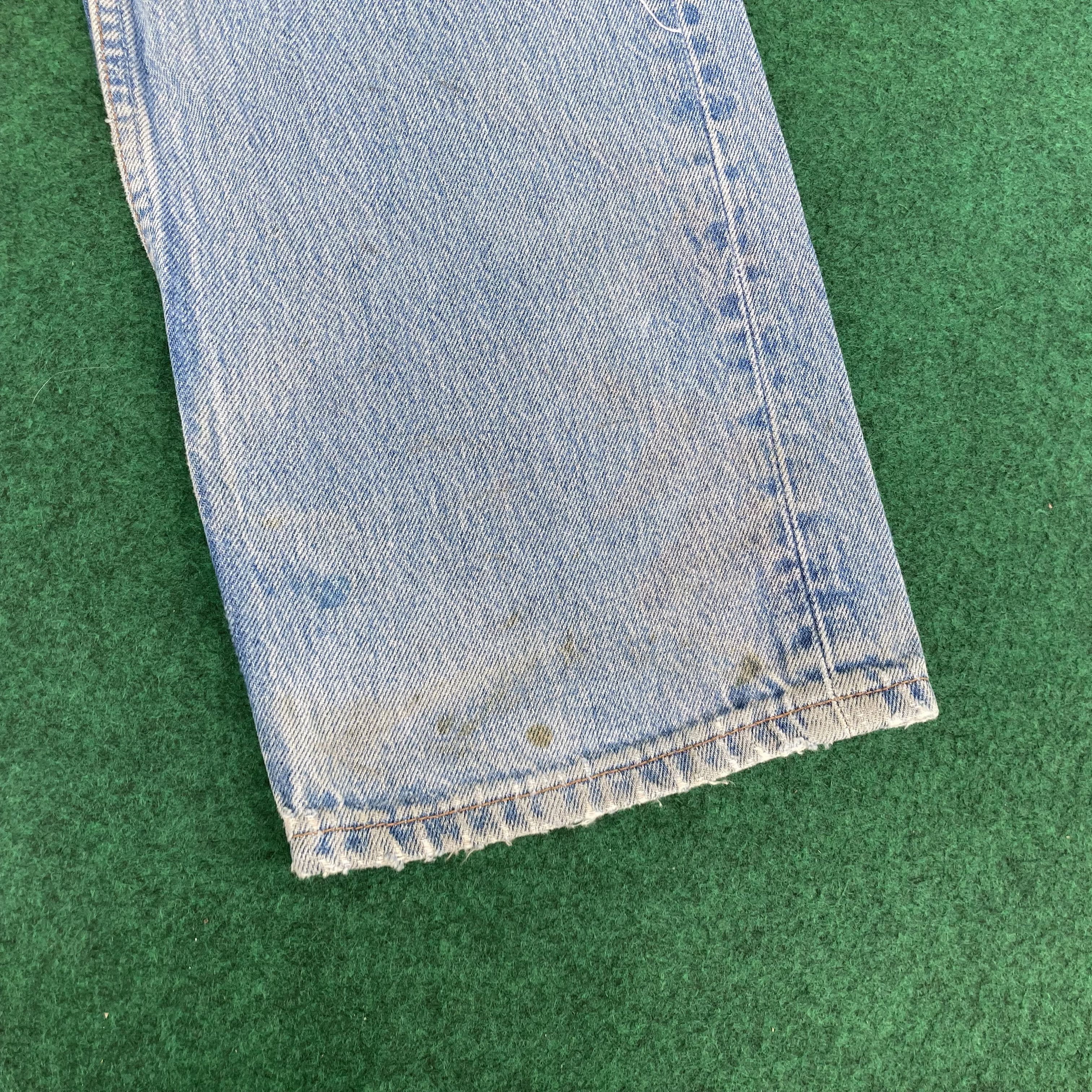 Levi's × Vintage Vtg Levis 501 Distressed Ripped Light Wash Punk Grunge Jeans Size US 34 / EU 50 - 8 Thumbnail