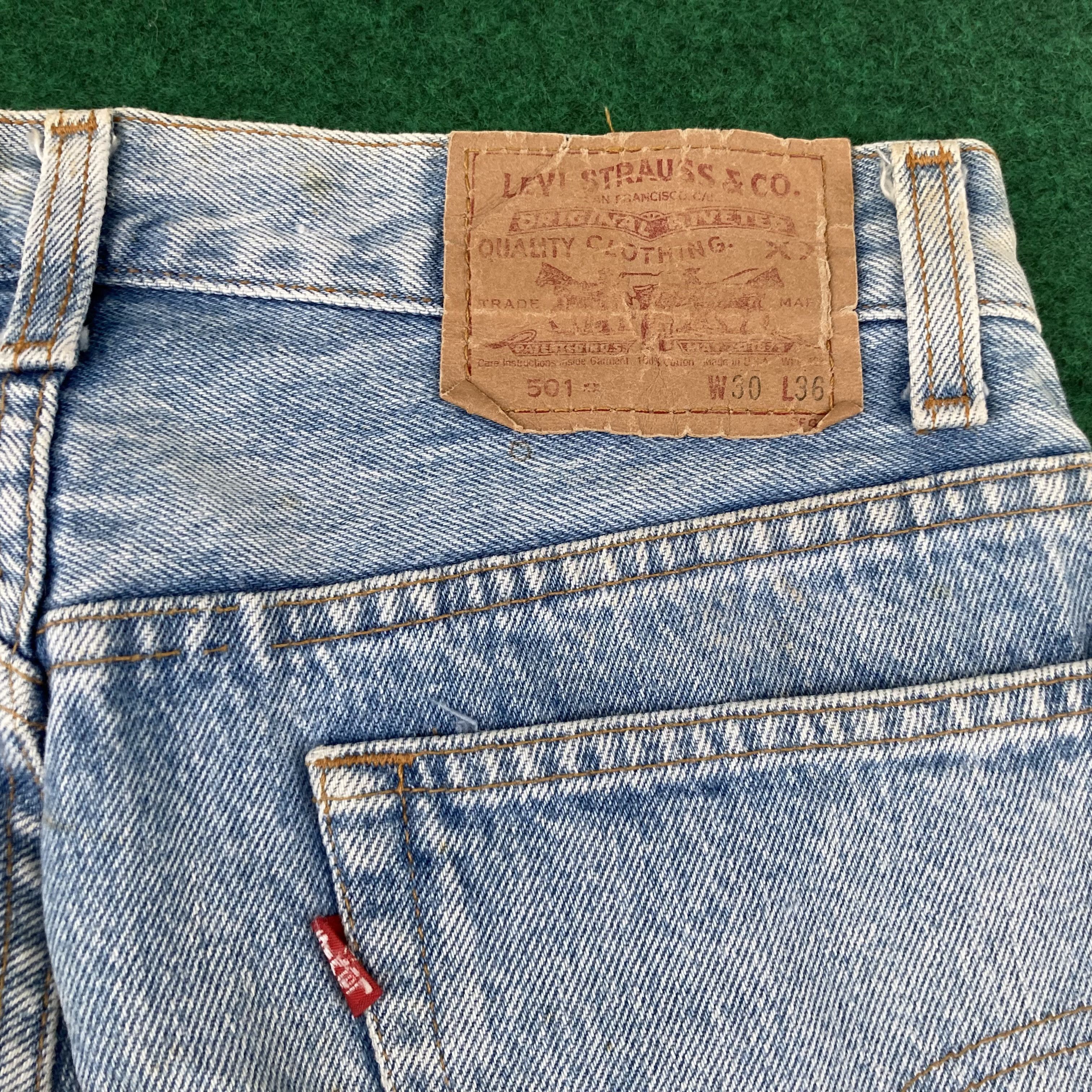 Levi's × Vintage Vtg Levis 501xx Distressed Ripped Light Wash Grunge Jeans Size US 28 / EU 44 - 9 Thumbnail