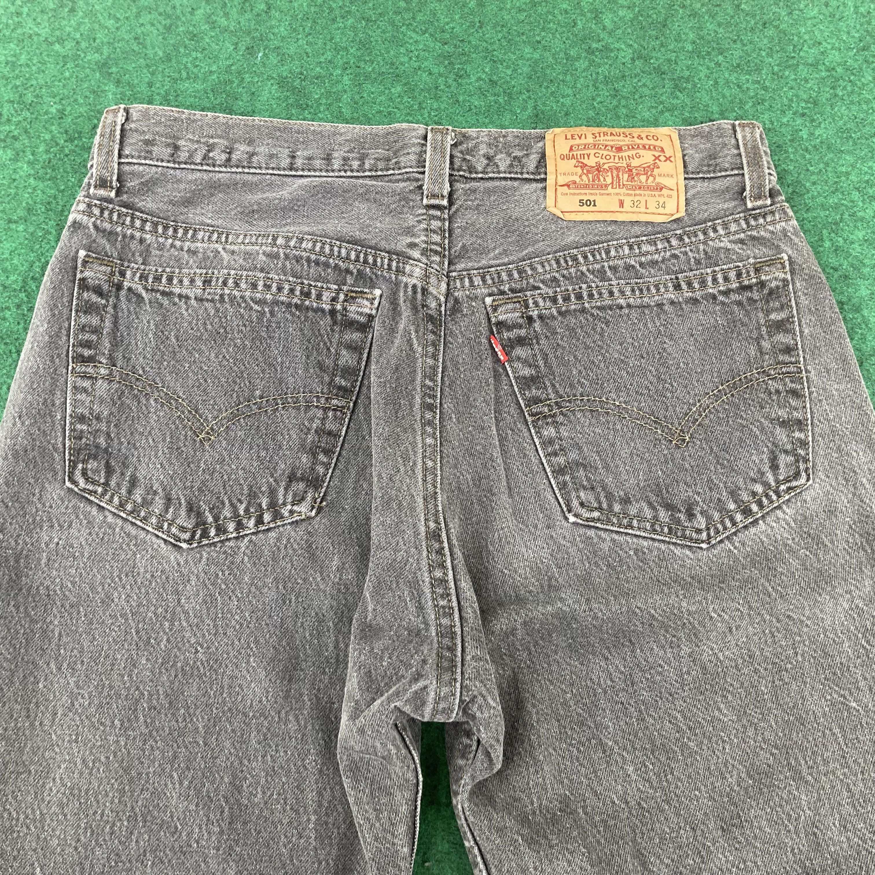 Levi's × Vintage Vtg Levis 501 Denim Sz 30 Punk 90s Grunge Jeans Size US 30 / EU 46 - 6 Thumbnail