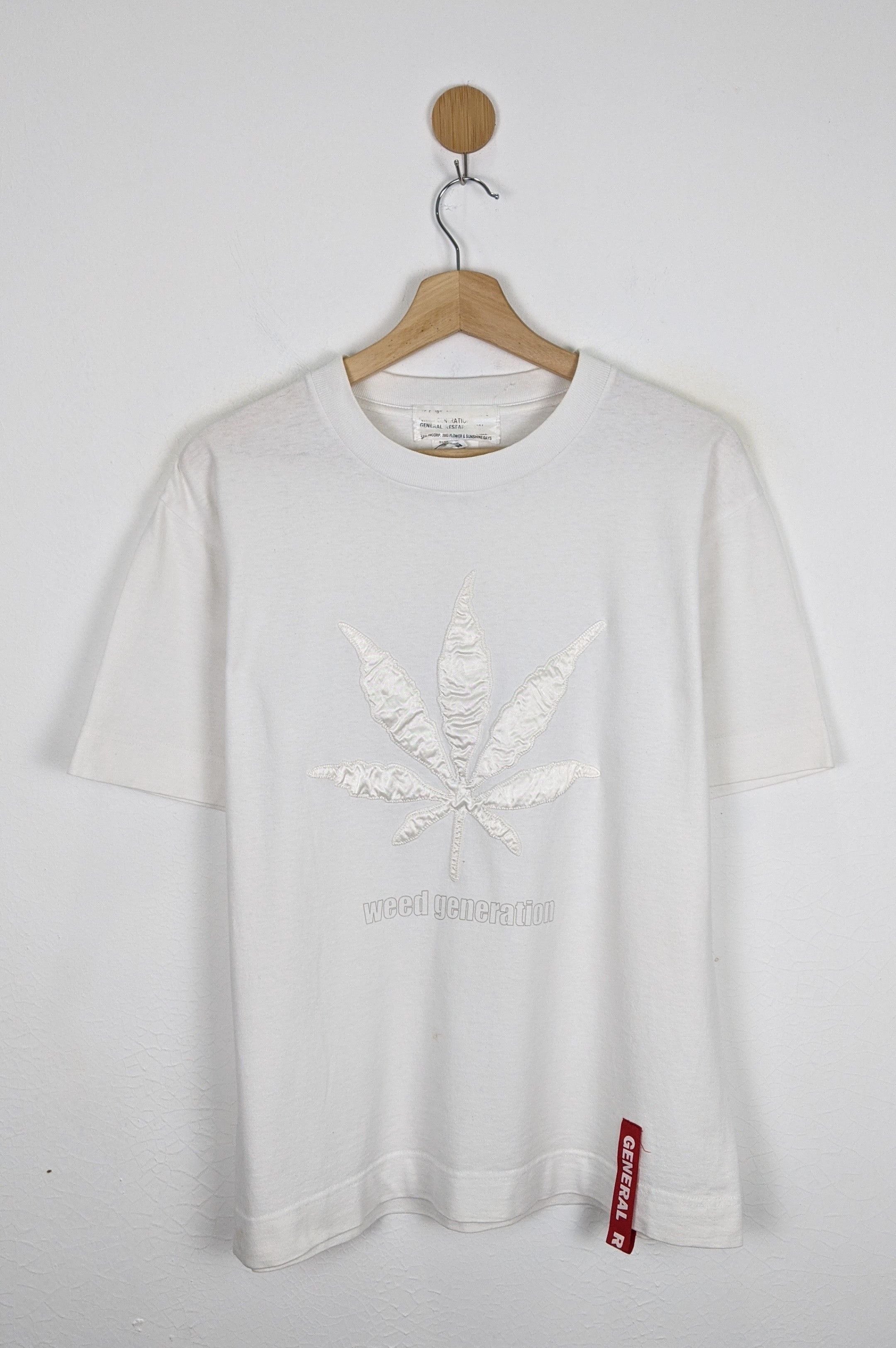 image of General Research Weed Generation A/w 2003 Shirt in White, Men's (Size Medium)
