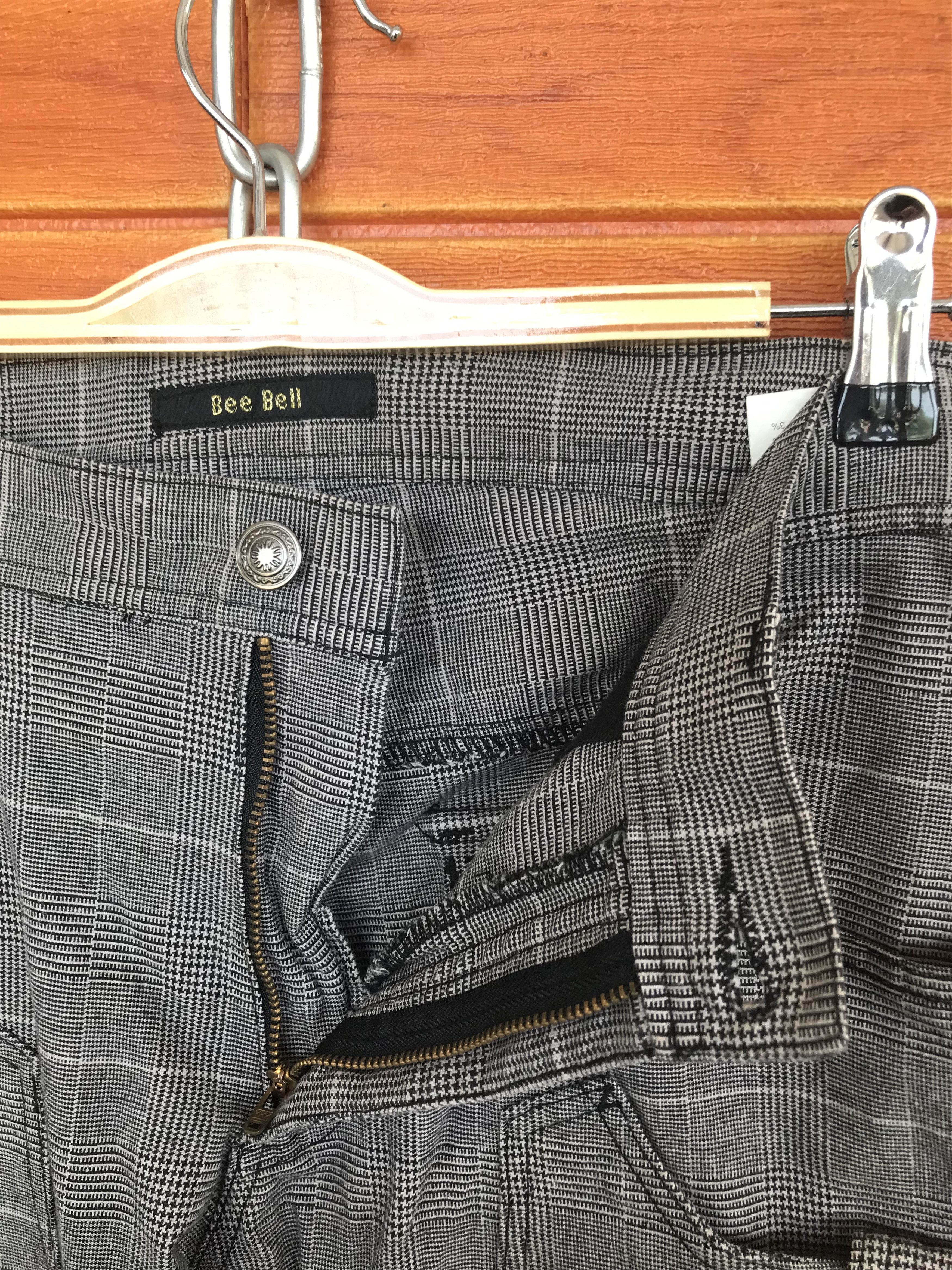 Japanese Brand Japan Cargo Multi Pocket Checkered Pants Nice Design Size US 33 - 12 Thumbnail