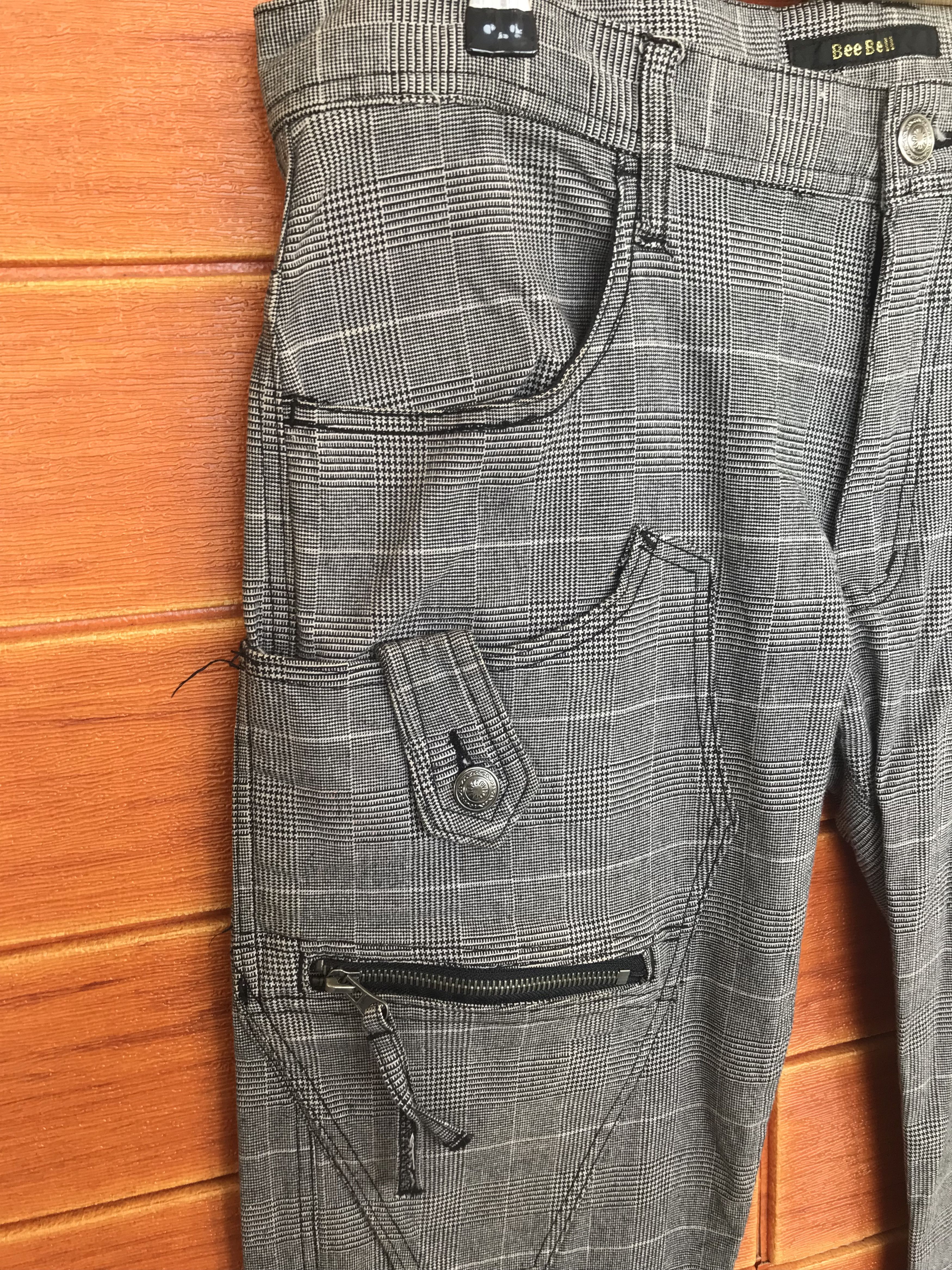 Japanese Brand Japan Cargo Multi Pocket Checkered Pants Nice Design Size US 33 - 7 Thumbnail