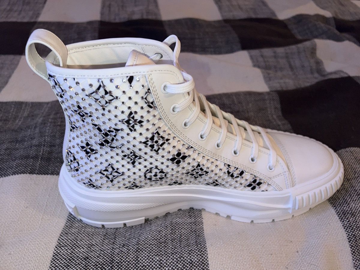 Louis Vuitton LV Squad Sneaker Boot with Crystal Mesh | Grailed
