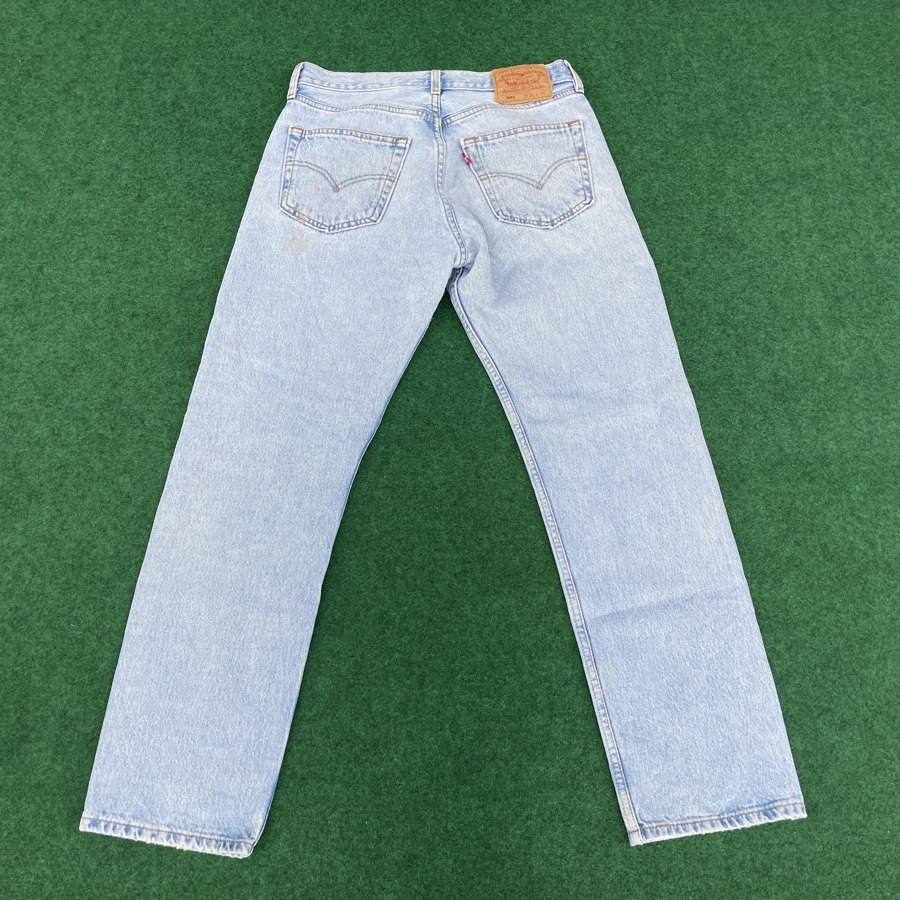 Levi's × Vintage Vtg Levis 501 Distressed Ripped Light Wash Mods Grunge Jeans Size US 29 - 9 Thumbnail
