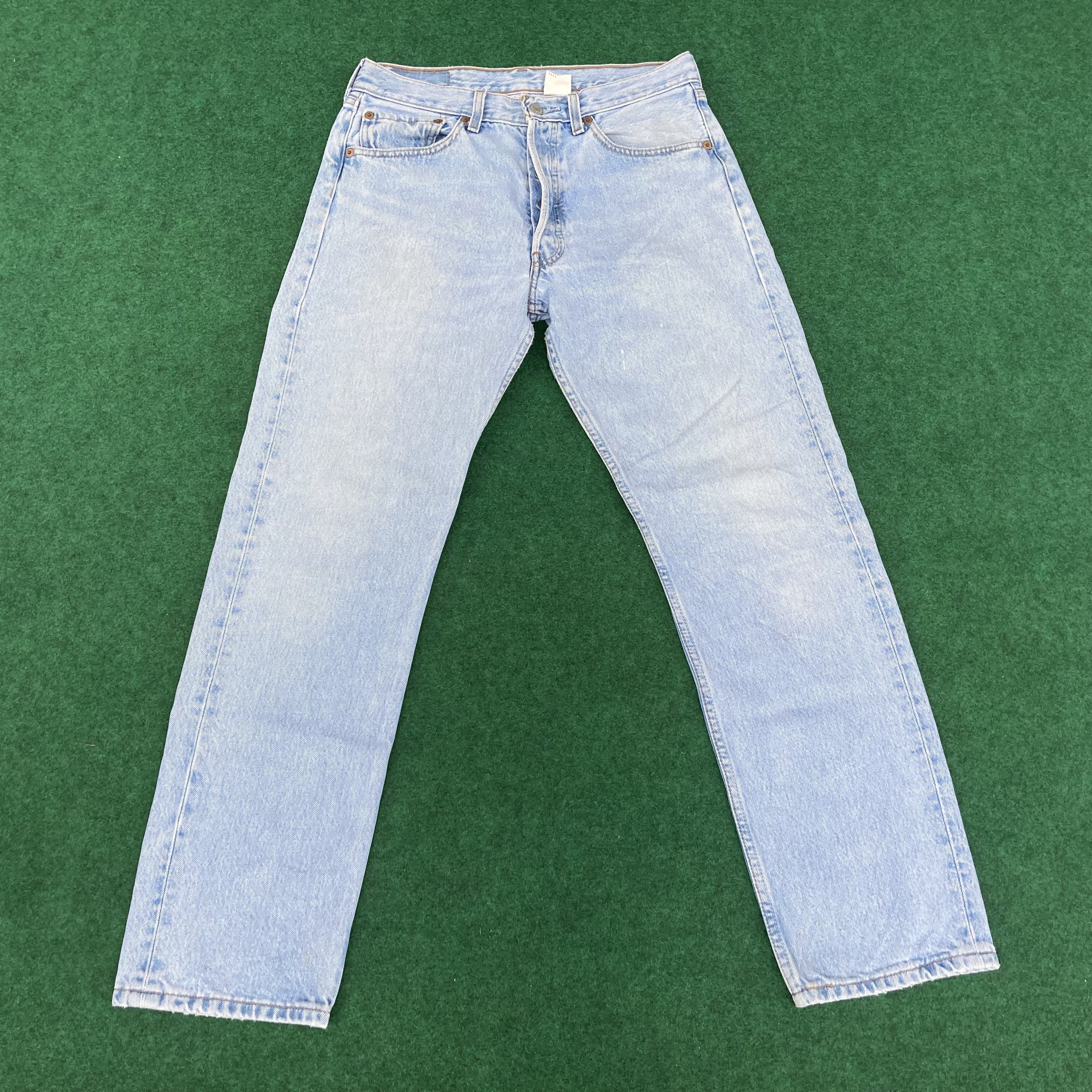 Levi's × Vintage Vtg Levis 501 Distressed Ripped Light Wash Mods Grunge Jeans Size US 29 - 1 Thumbnail