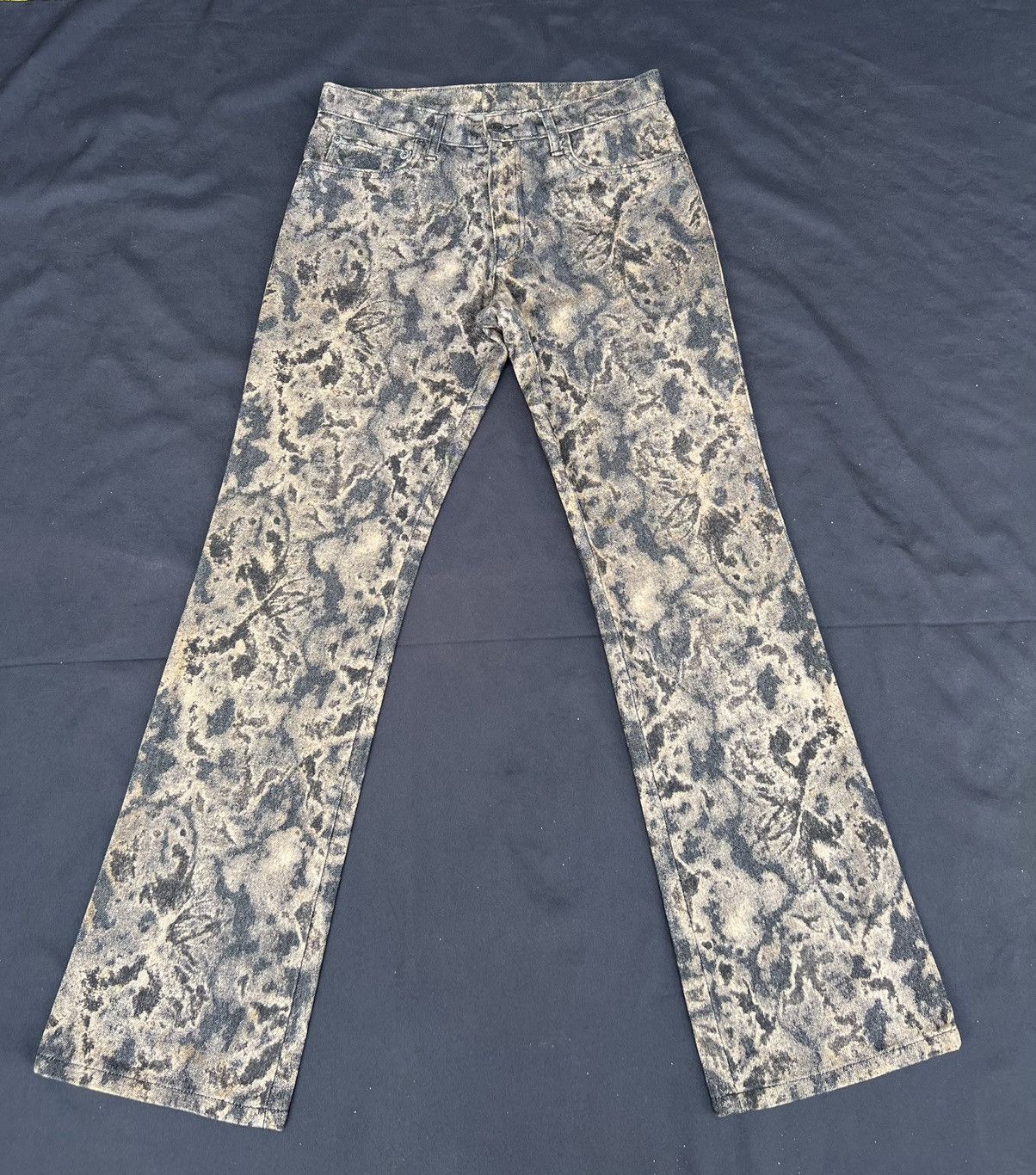 Flare Vintage Monsieur Nicole Japan Dirty Mud Denim Jeans