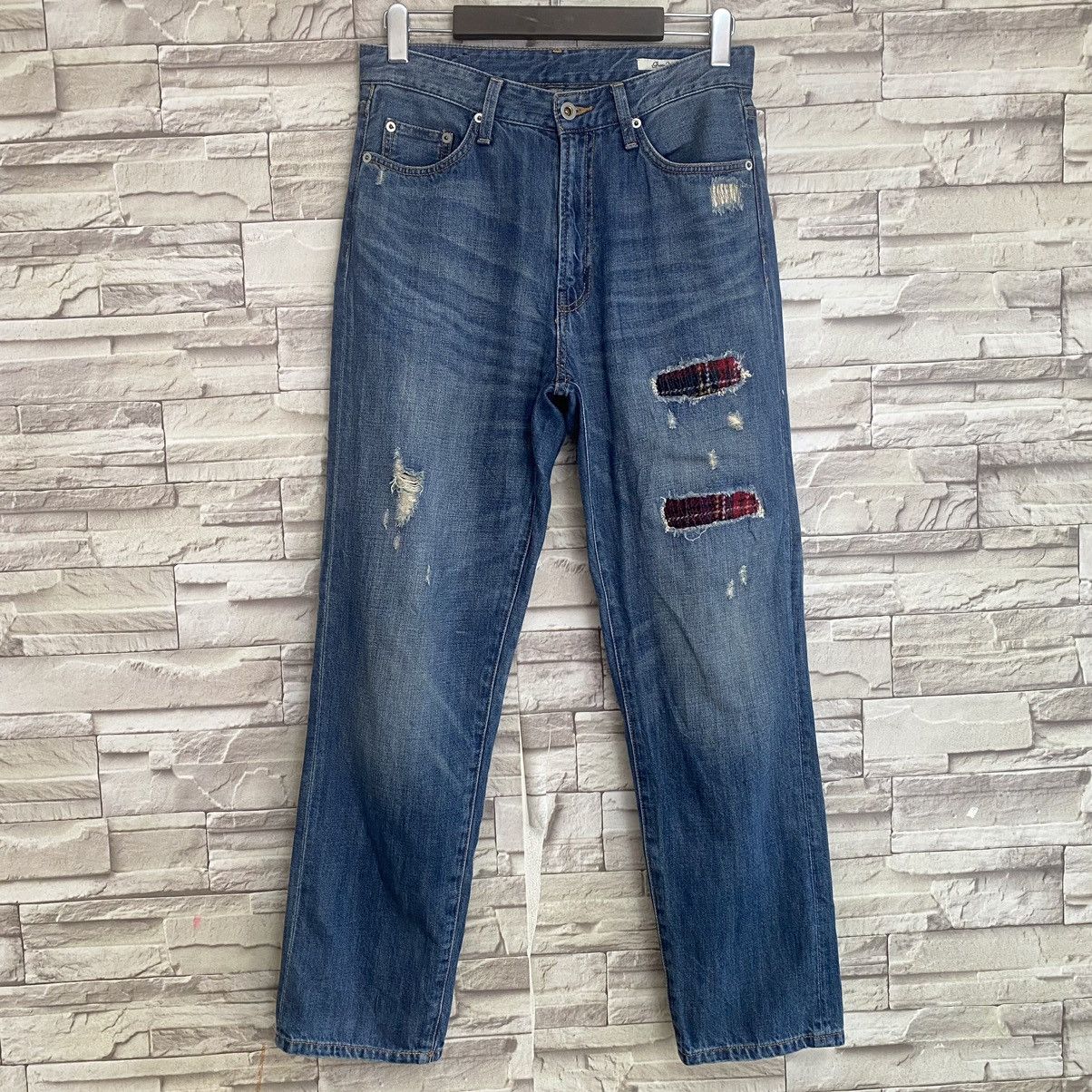 Harris Tweed Denim Patchwork Jeans
