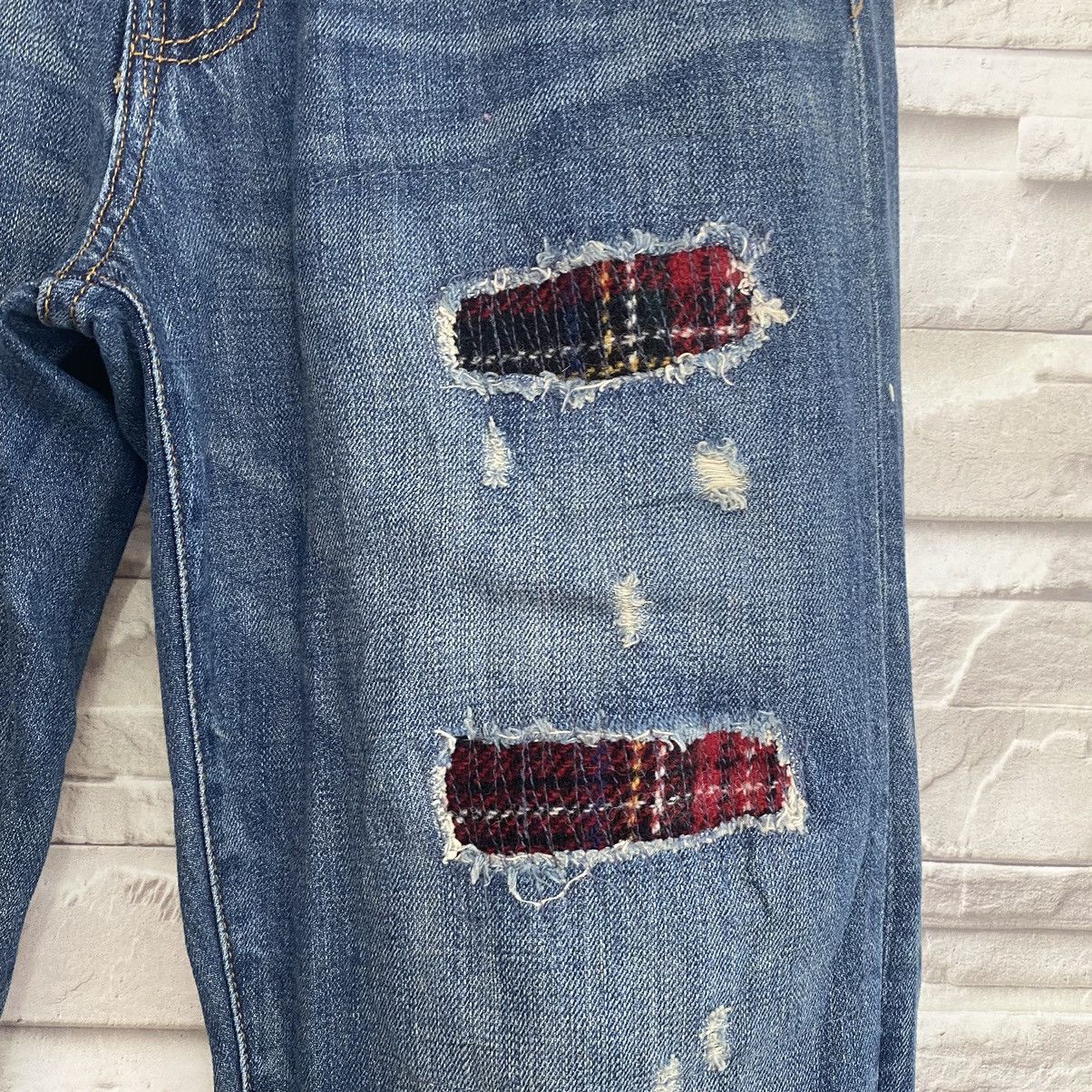 Harris Tweed Denim Patchwork Jeans