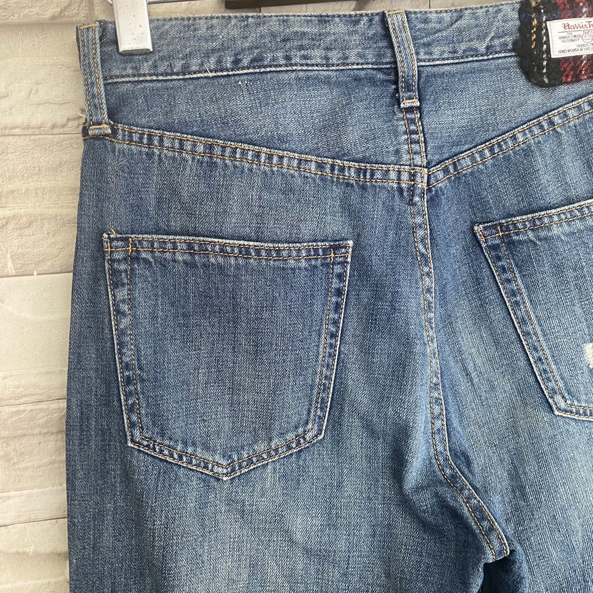 Harris Tweed Denim Patchwork Jeans