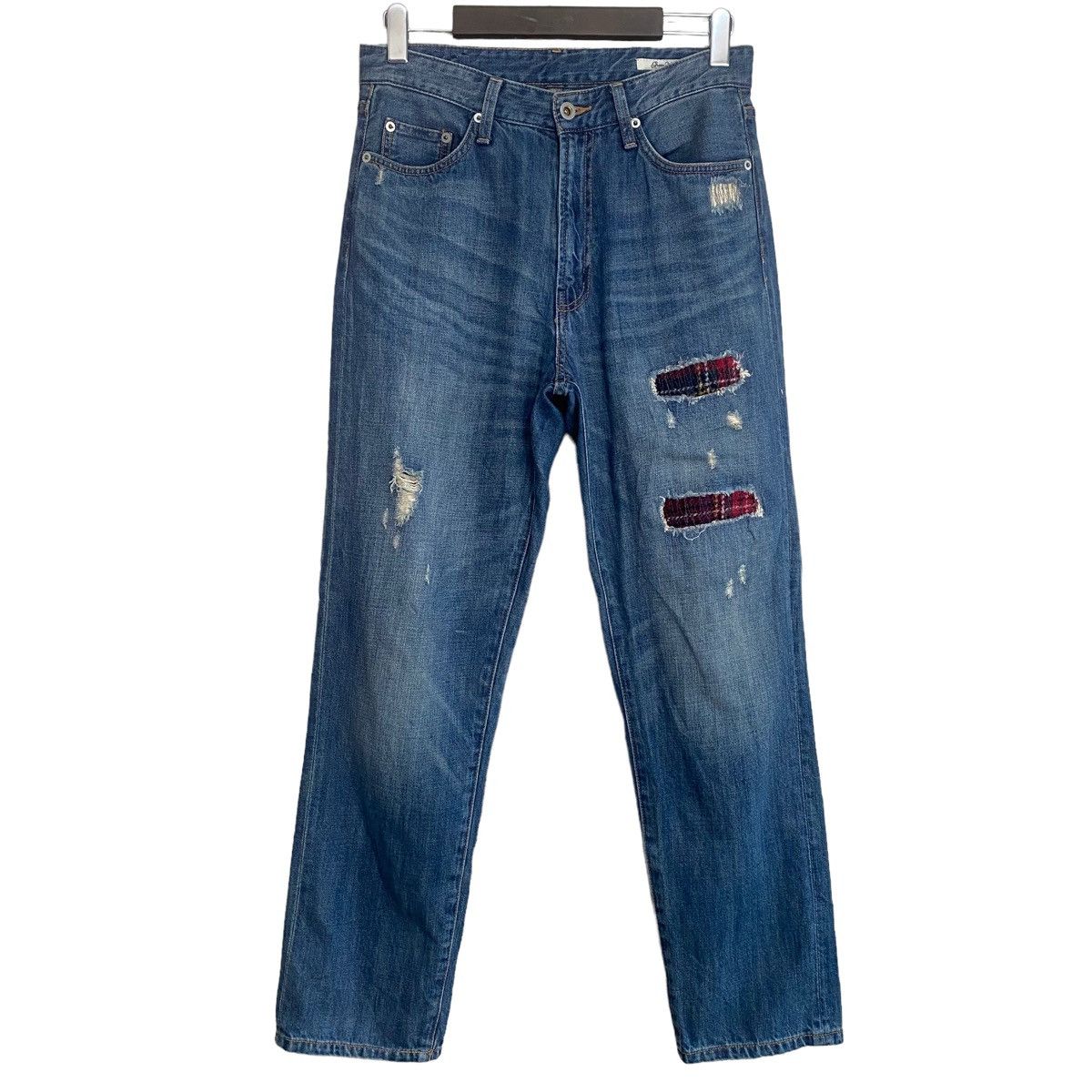 Harris Tweed Denim Patchwork Jeans