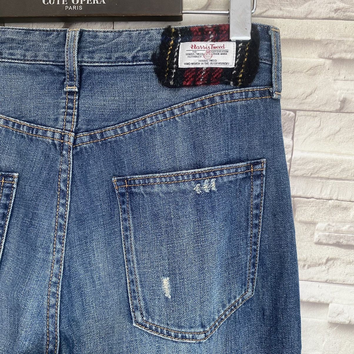 Harris Tweed Denim Patchwork Jeans
