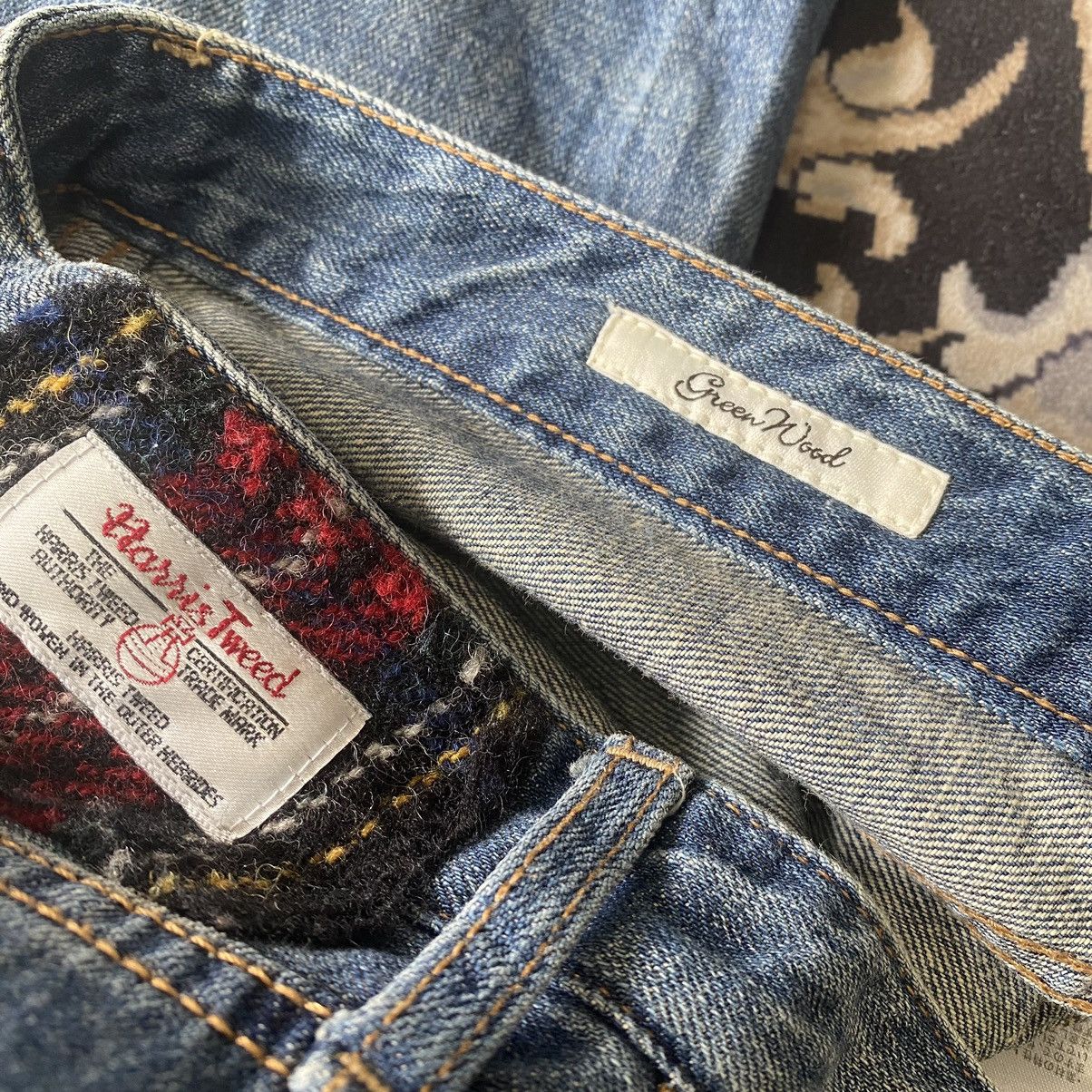 Harris Tweed Denim Patchwork Jeans