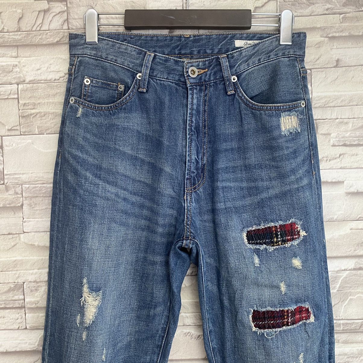 Harris Tweed Denim Patchwork Jeans