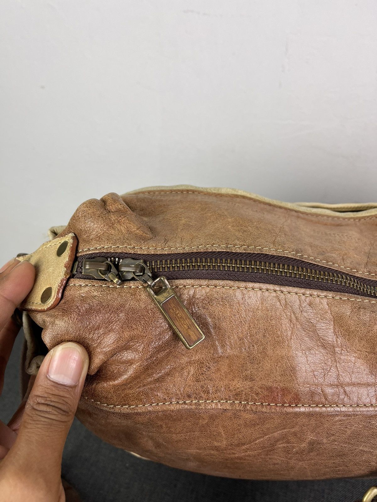 Genuine Leather × Japanese Brand × MasterPiece MasterPiece Japan leather multi compartment messenger bag Size ONE SIZE - 12 Thumbnail