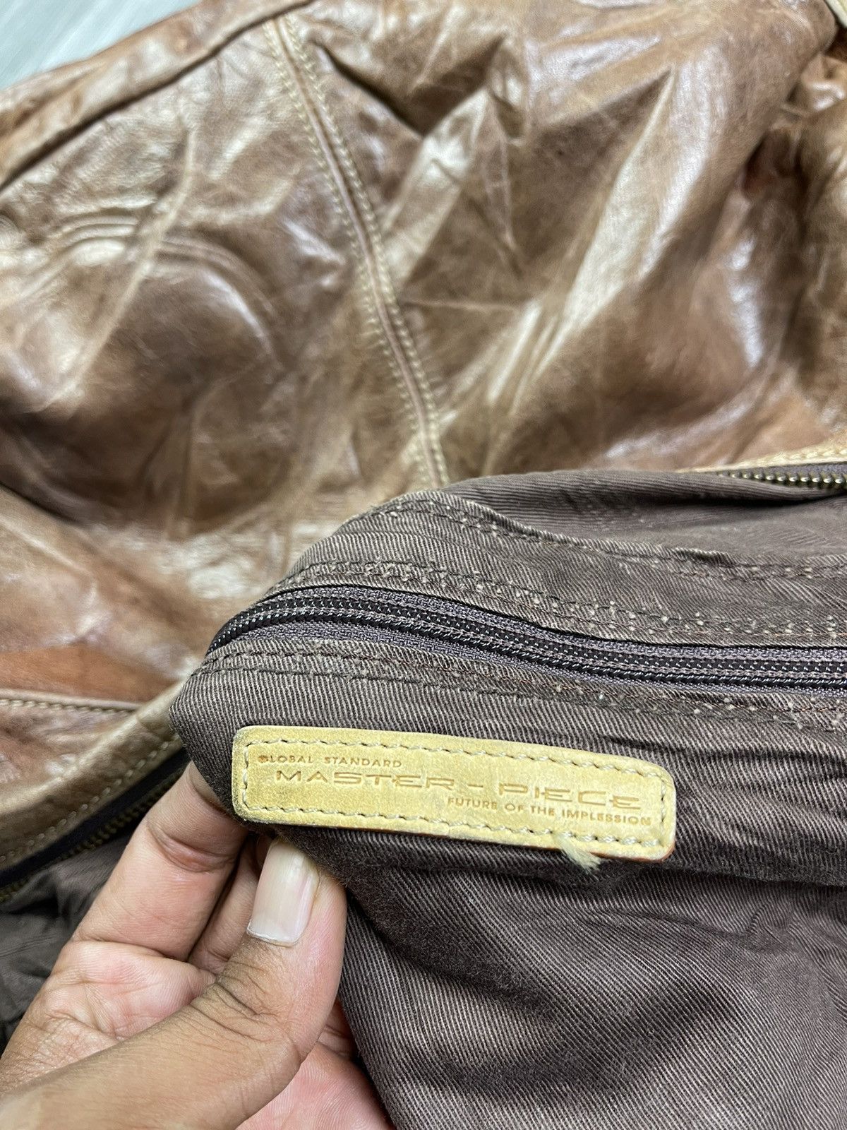 Genuine Leather × Japanese Brand × MasterPiece MasterPiece Japan leather multi compartment messenger bag Size ONE SIZE - 20 Thumbnail