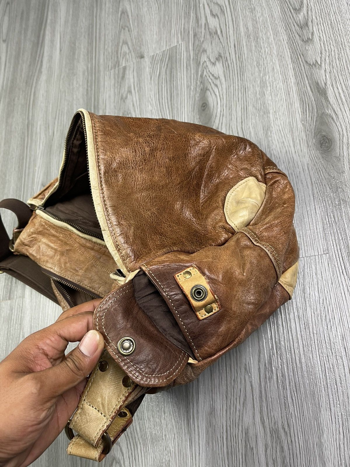 Genuine Leather × Japanese Brand × MasterPiece MasterPiece Japan leather multi compartment messenger bag Size ONE SIZE - 21 Thumbnail