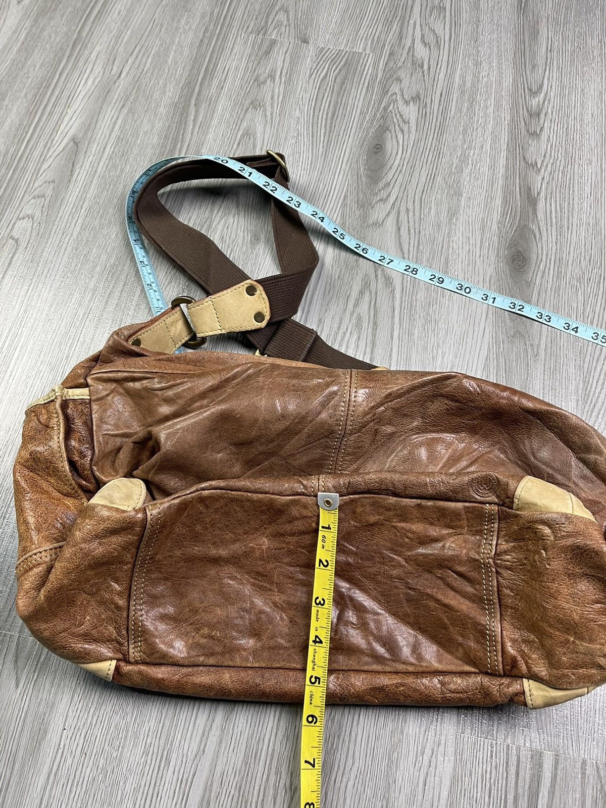 Genuine Leather × Japanese Brand × MasterPiece MasterPiece Japan leather multi compartment messenger bag Size ONE SIZE - 24 Thumbnail