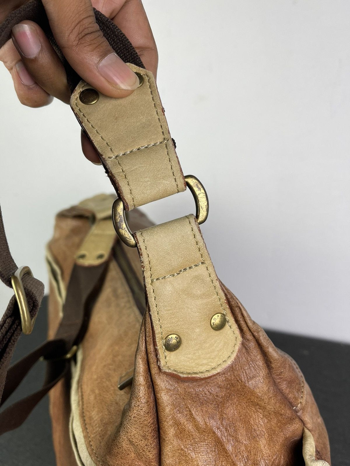 Genuine Leather × Japanese Brand × MasterPiece MasterPiece Japan leather multi compartment messenger bag Size ONE SIZE - 6 Thumbnail