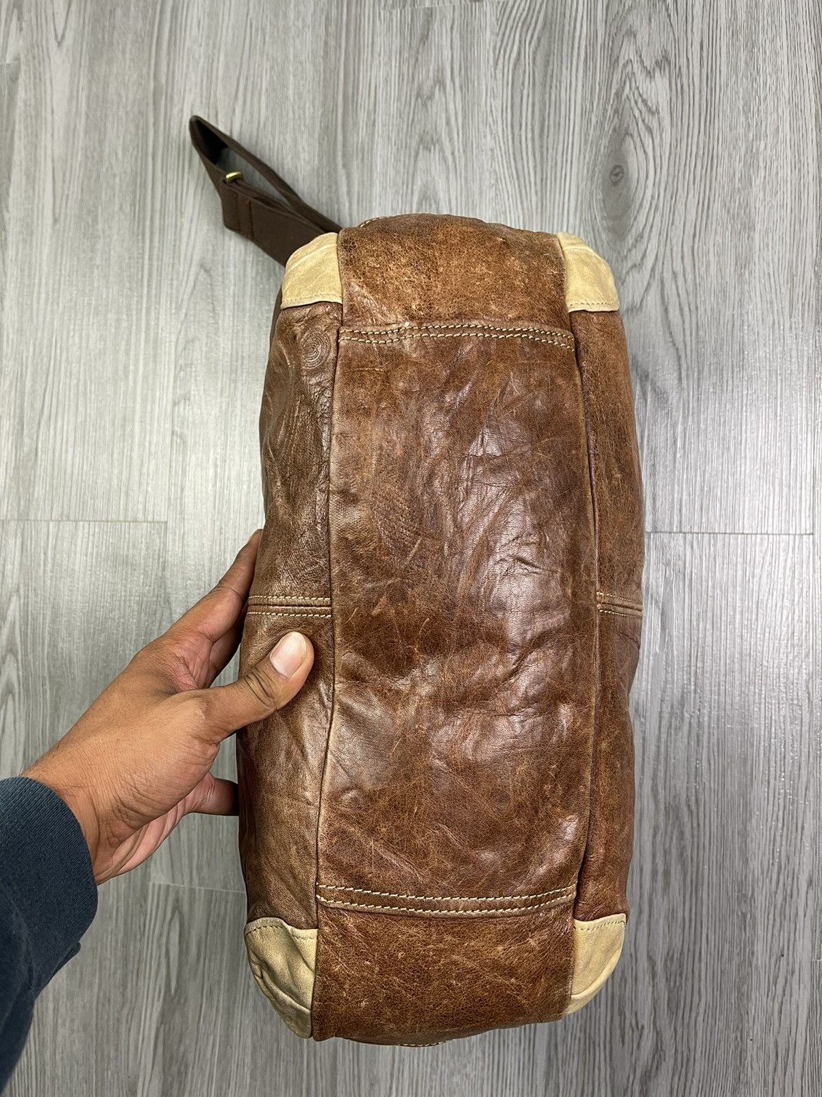 Genuine Leather × Japanese Brand × MasterPiece MasterPiece Japan leather multi compartment messenger bag Size ONE SIZE - 15 Thumbnail
