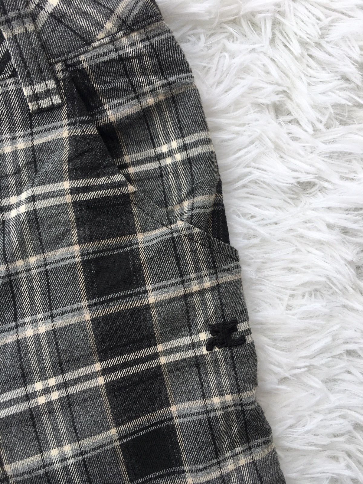 Courreges Rare Vintage Courreges Checkered Mini Skirt Size 28" / US 6 / IT 42 - 5 Thumbnail
