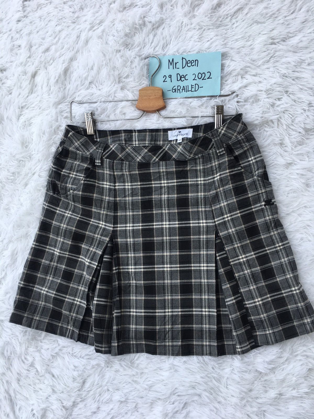 Courreges Rare Vintage Courreges Checkered Mini Skirt Size 28" / US 6 / IT 42 - 3 Thumbnail