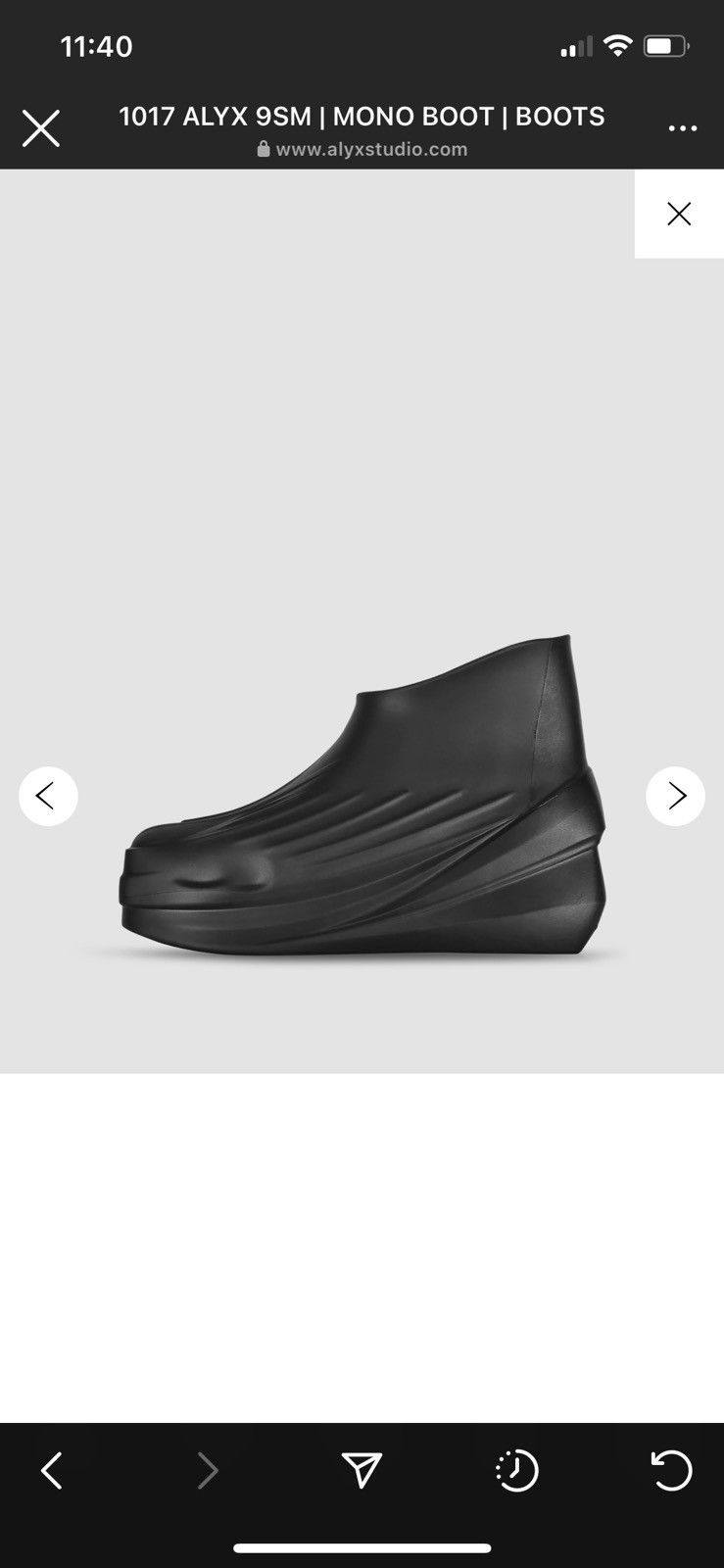 1017 ALYX 9SM Alyx black mono boot Size US 10 / EU 43 - 3 Thumbnail