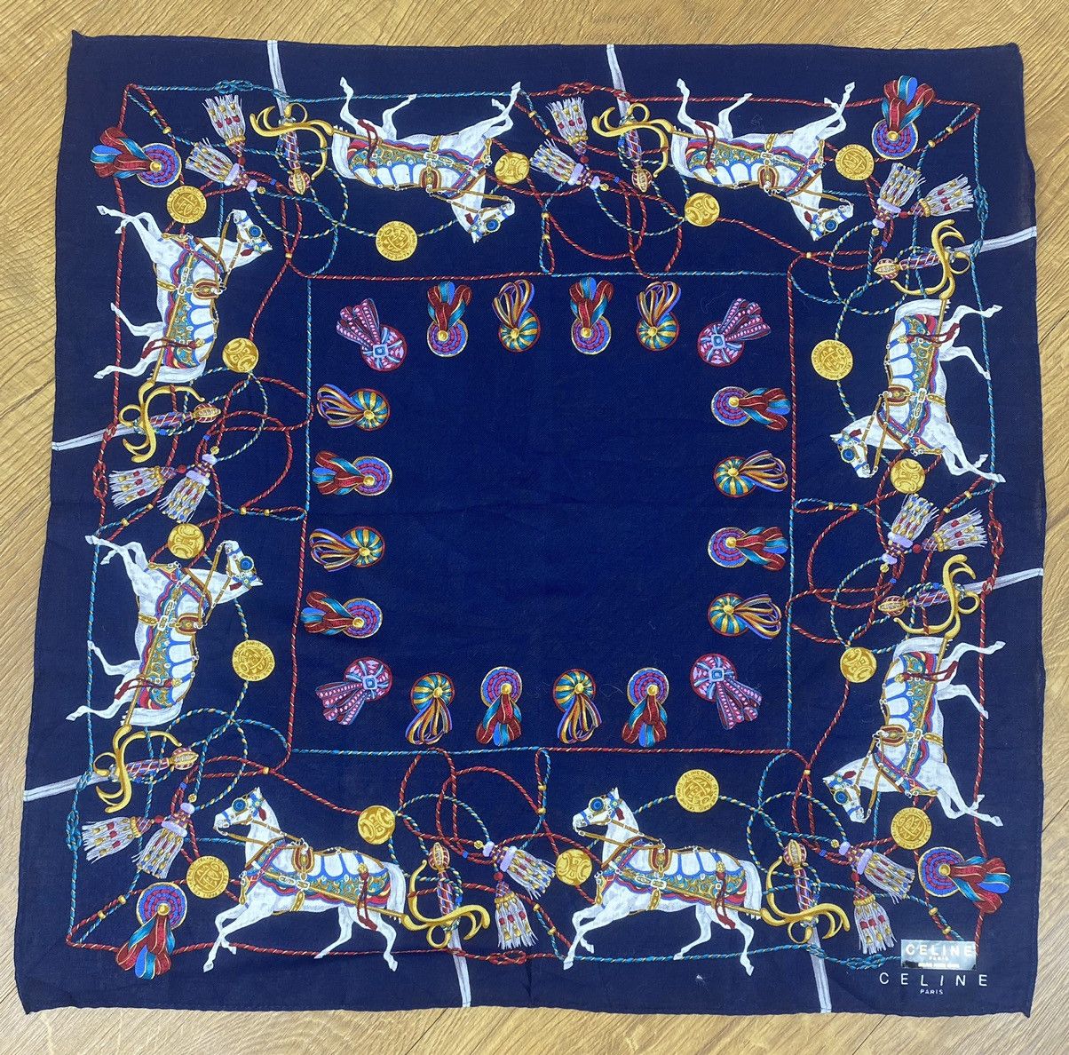 Vintage Celine Handkerchief / Bandana / Neckerchief