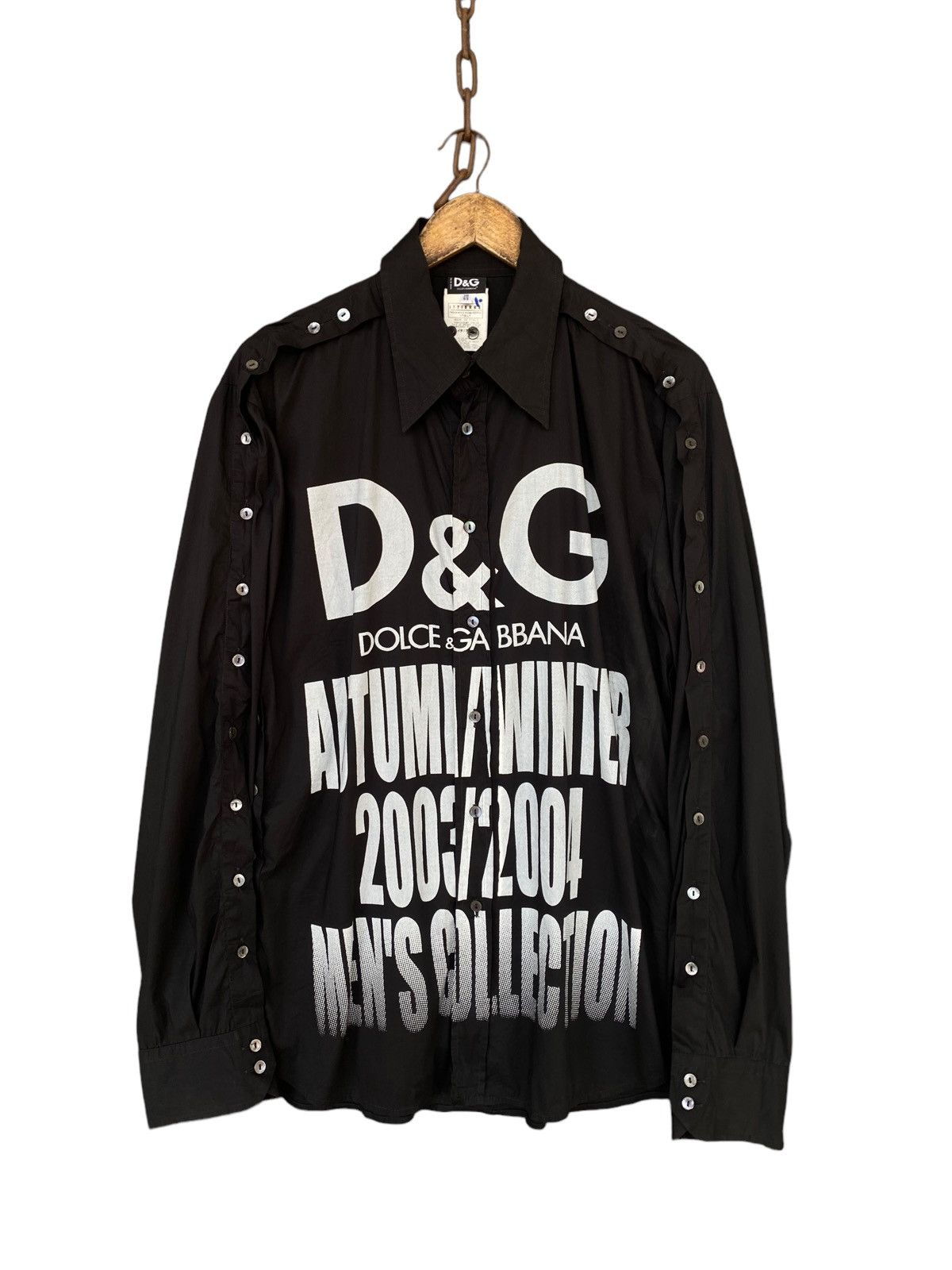 Dolce & Gabbana 💥Vtg A/W Dolce&Gabbana Mens Collection Button Shirt Size US L / EU 52-54 / 3 - 1 Thumbnail