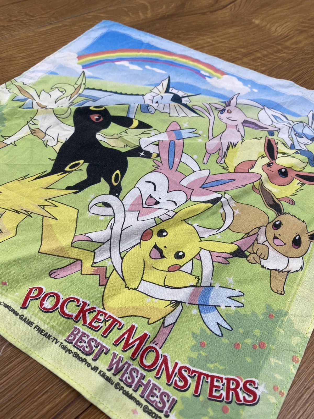 Pokemon Vintage Nintendo Pocket Monster Pokemon Handkerchief Size ONE SIZE - 2 Thumbnail
