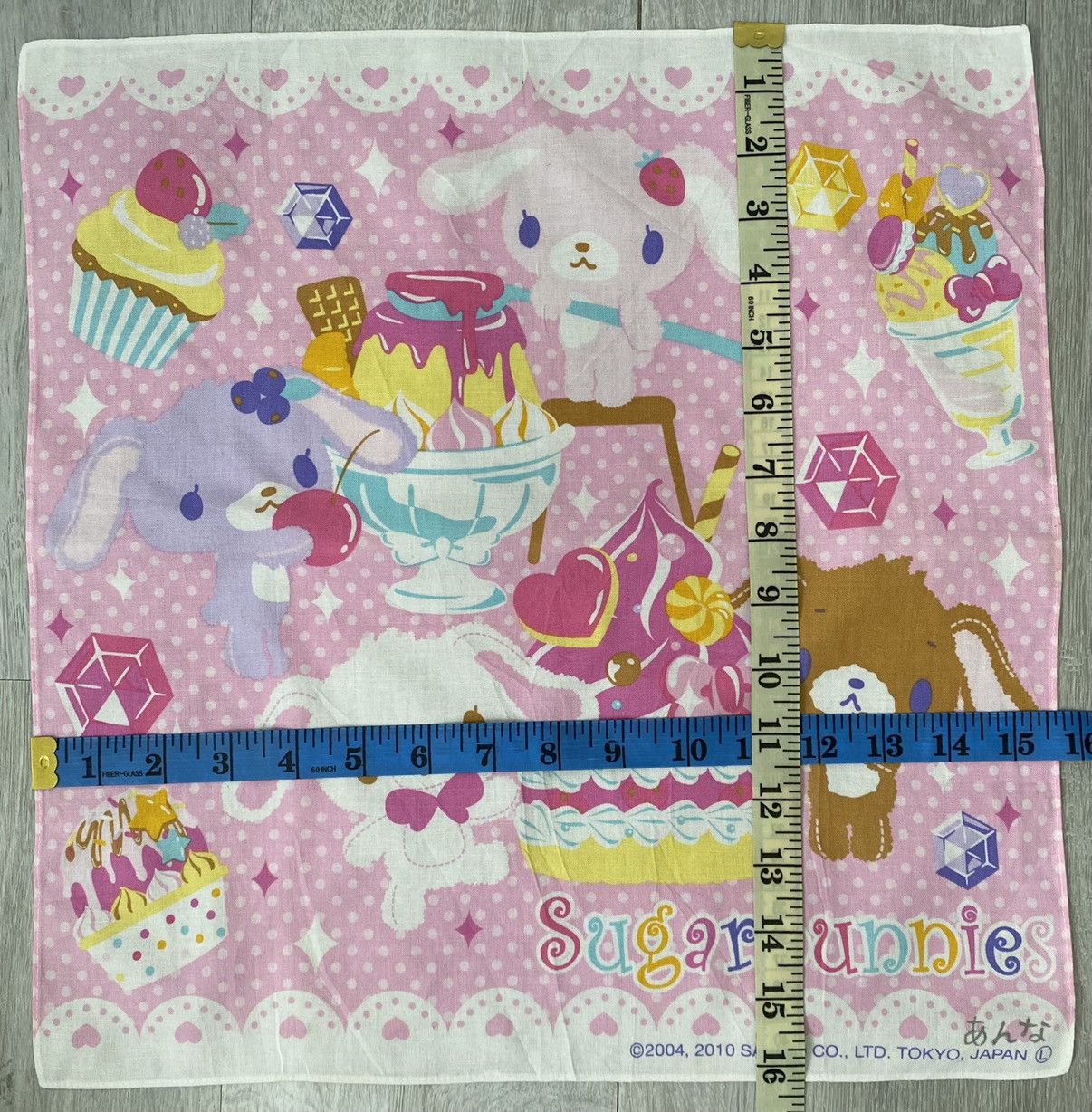 Anime Vintage Anime Sugar Bunnies Handkerchief Pocketsquare Size ONE SIZE - 4 Thumbnail
