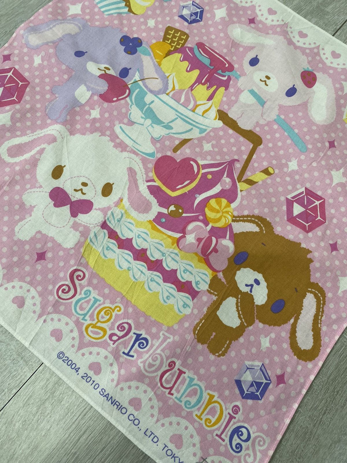 Anime Vintage Anime Sugar Bunnies Handkerchief Pocketsquare Size ONE SIZE - 2 Thumbnail