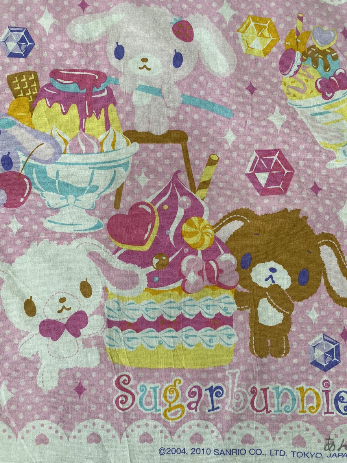 Anime Vintage Anime Sugar Bunnies Handkerchief Pocketsquare Size ONE SIZE - 3 Thumbnail
