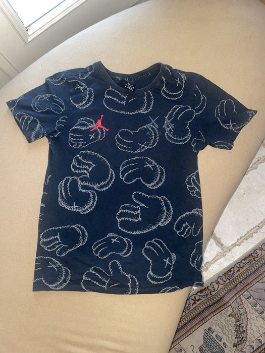 Jordan Brand KAWS X Jordan Black Tee Grailed