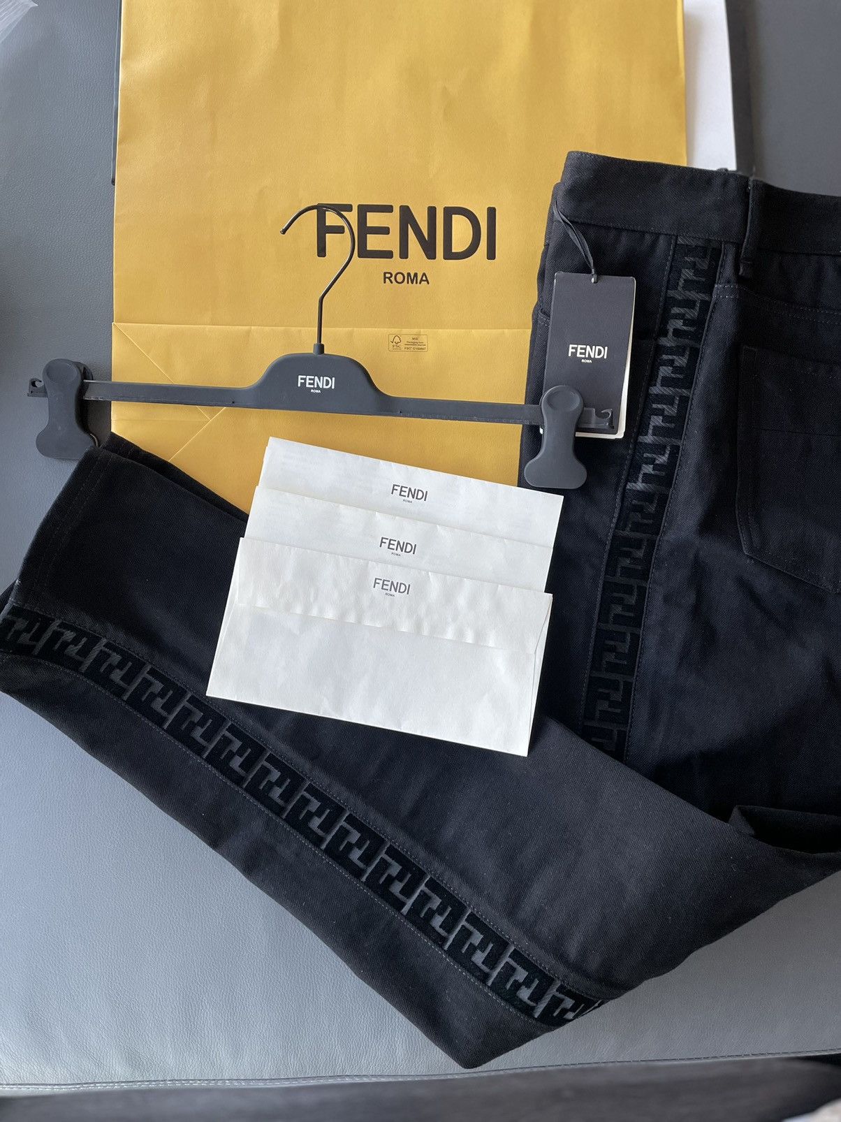 Fendi Limited Rare $2k Super Runway Brand New FF Logo Jeans Pant Size US 32 / EU 48 - 2 Thumbnail
