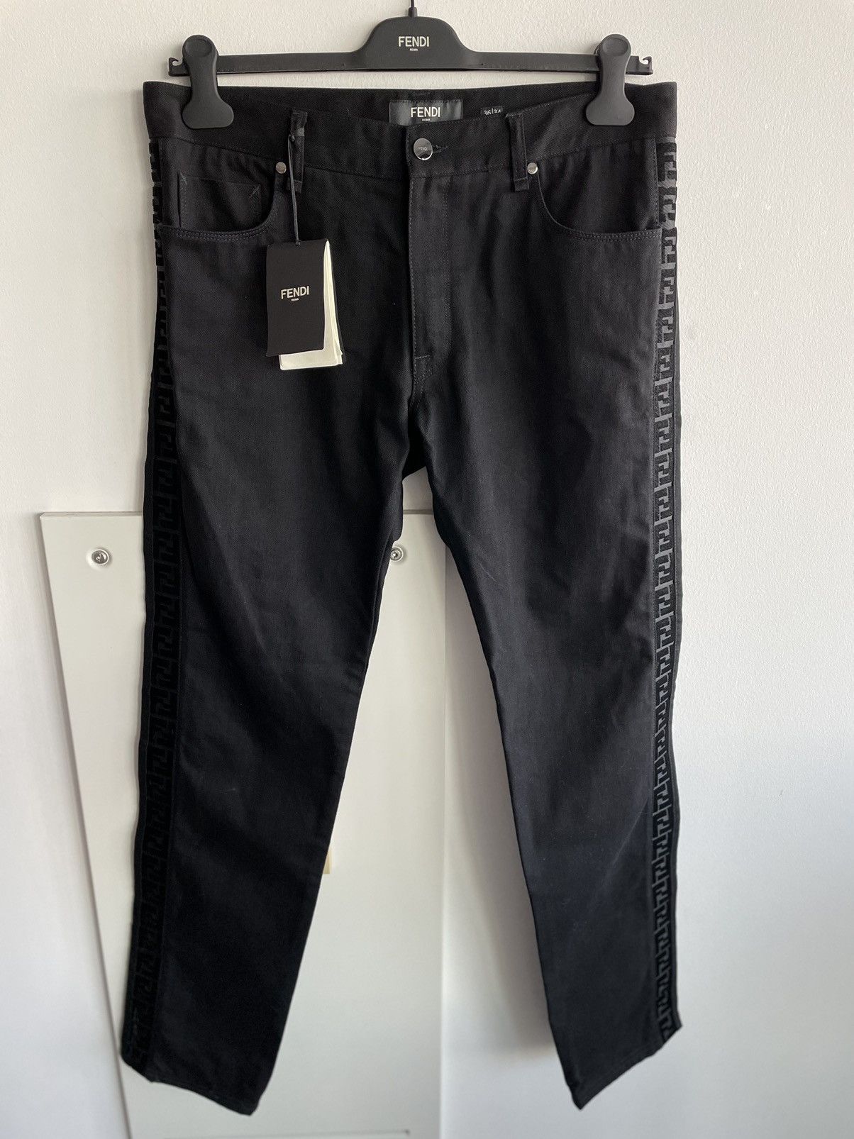 Fendi Limited Rare $2k Super Runway Brand New FF Logo Jeans Pant Size US 32 / EU 48 - 6 Thumbnail