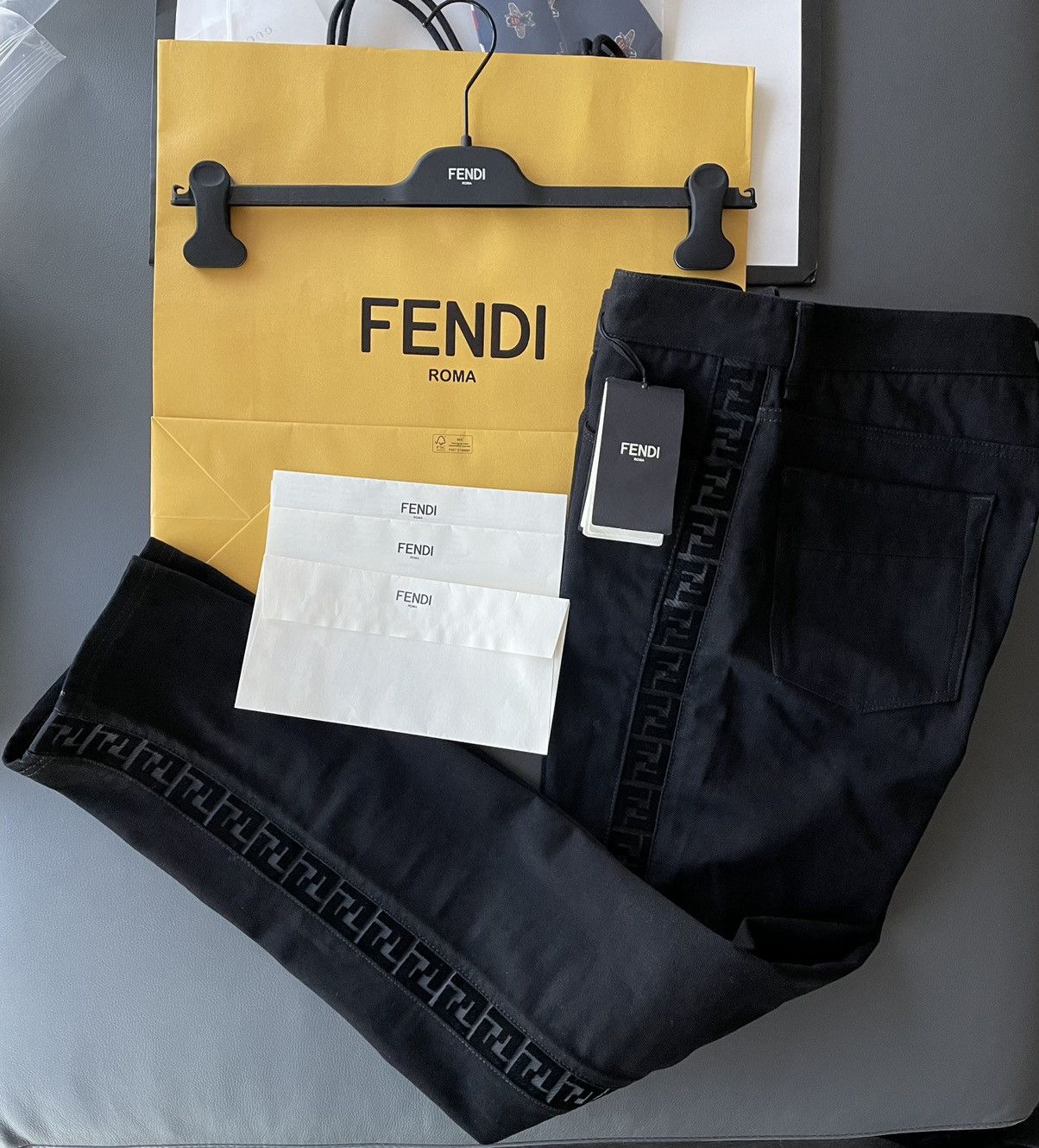 Fendi Limited Rare $2k Super Runway Brand New FF Logo Jeans Pant Size US 32 / EU 48 - 15 Thumbnail