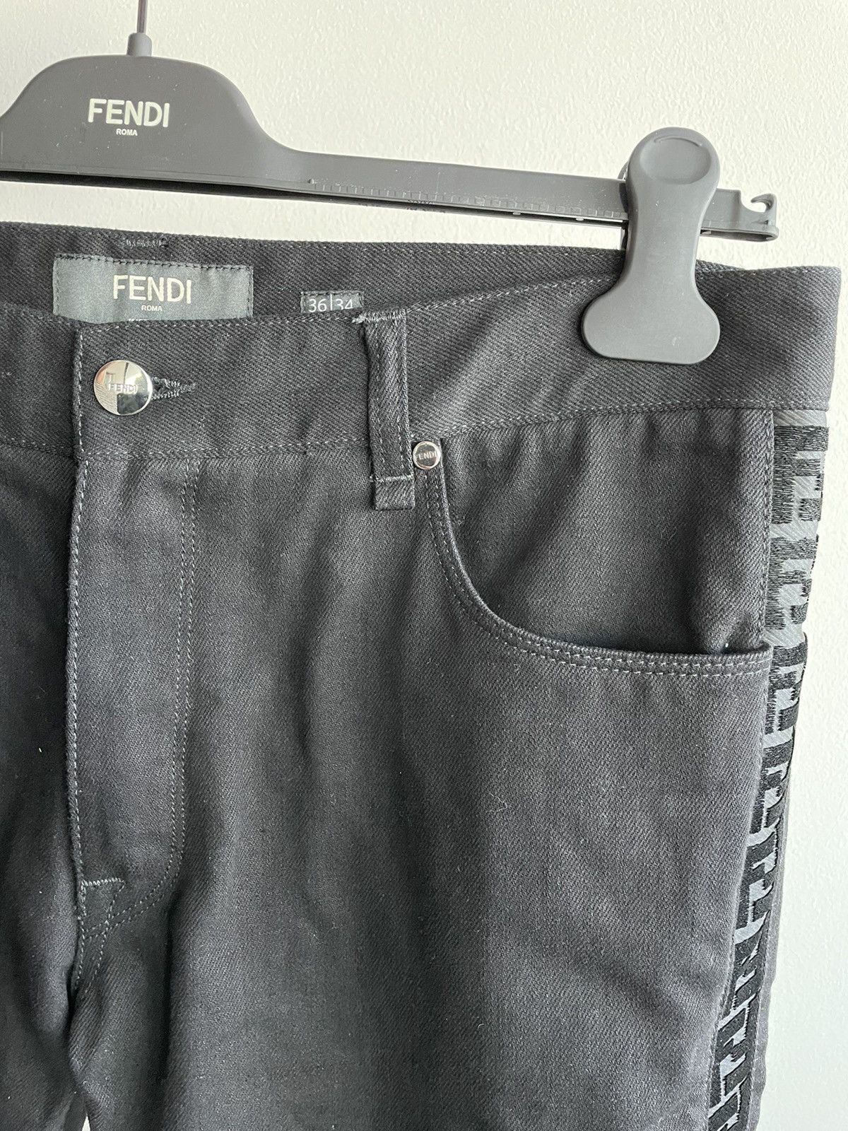 Fendi Limited Rare $2k Super Runway Brand New FF Logo Jeans Pant Size US 32 / EU 48 - 24 Thumbnail