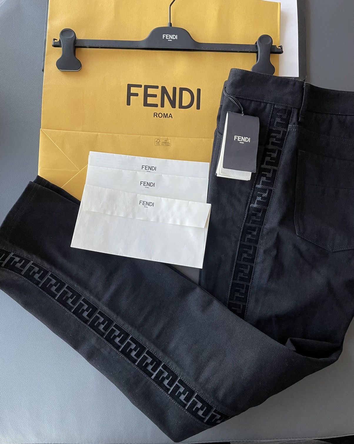 Fendi Limited Rare $2k Super Runway Brand New FF Logo Jeans Pant Size US 32 / EU 48 - 5 Thumbnail
