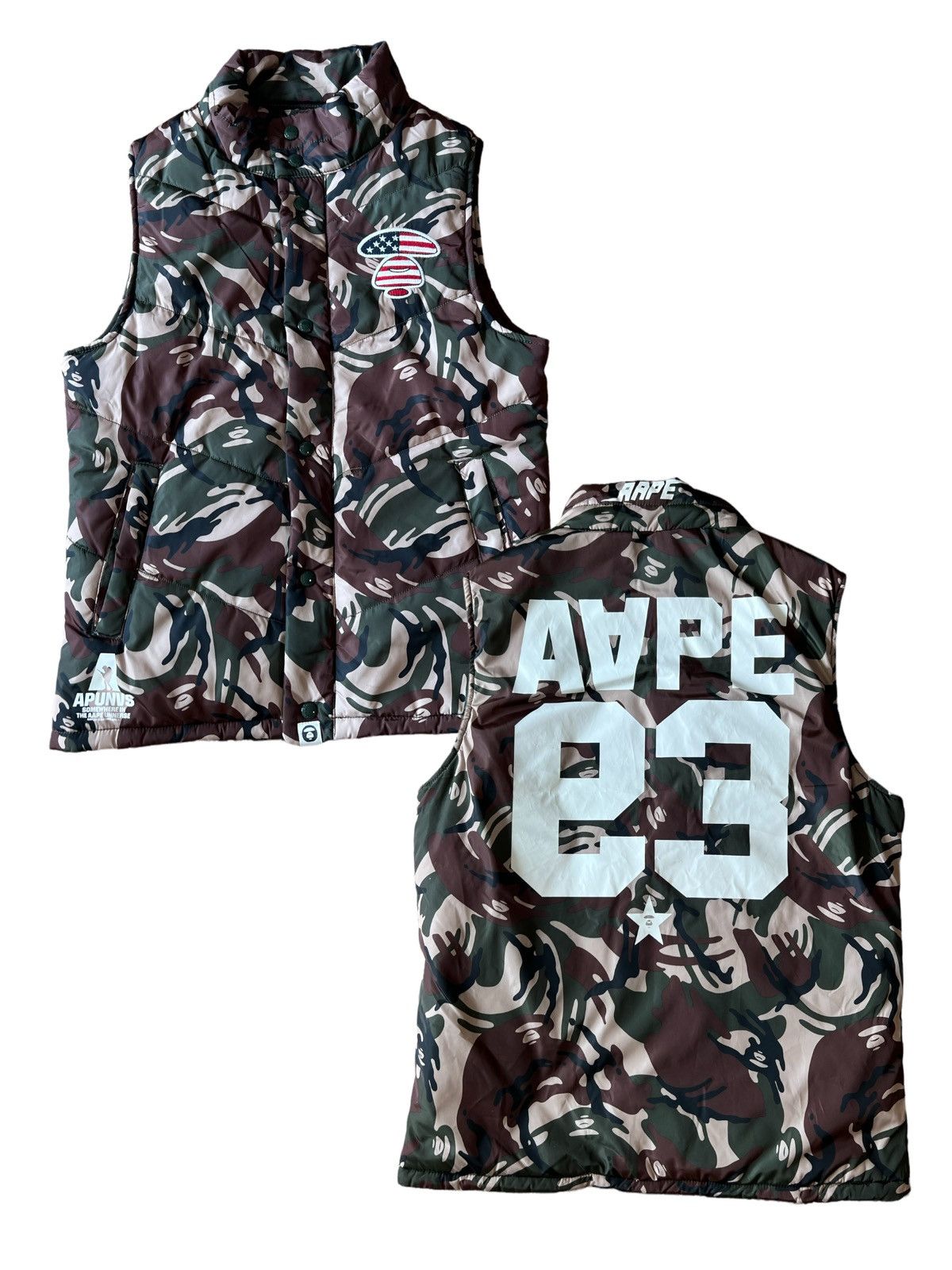 BAPE Gradation Camo Lace Up Vest Black